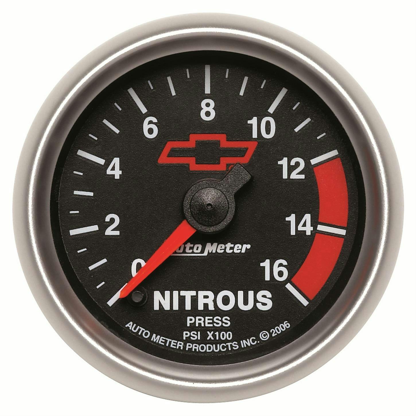 AutoMeter 3674-00406 Nitrous Pressure Gauge, 2 1/16 Inch, 1600PSI