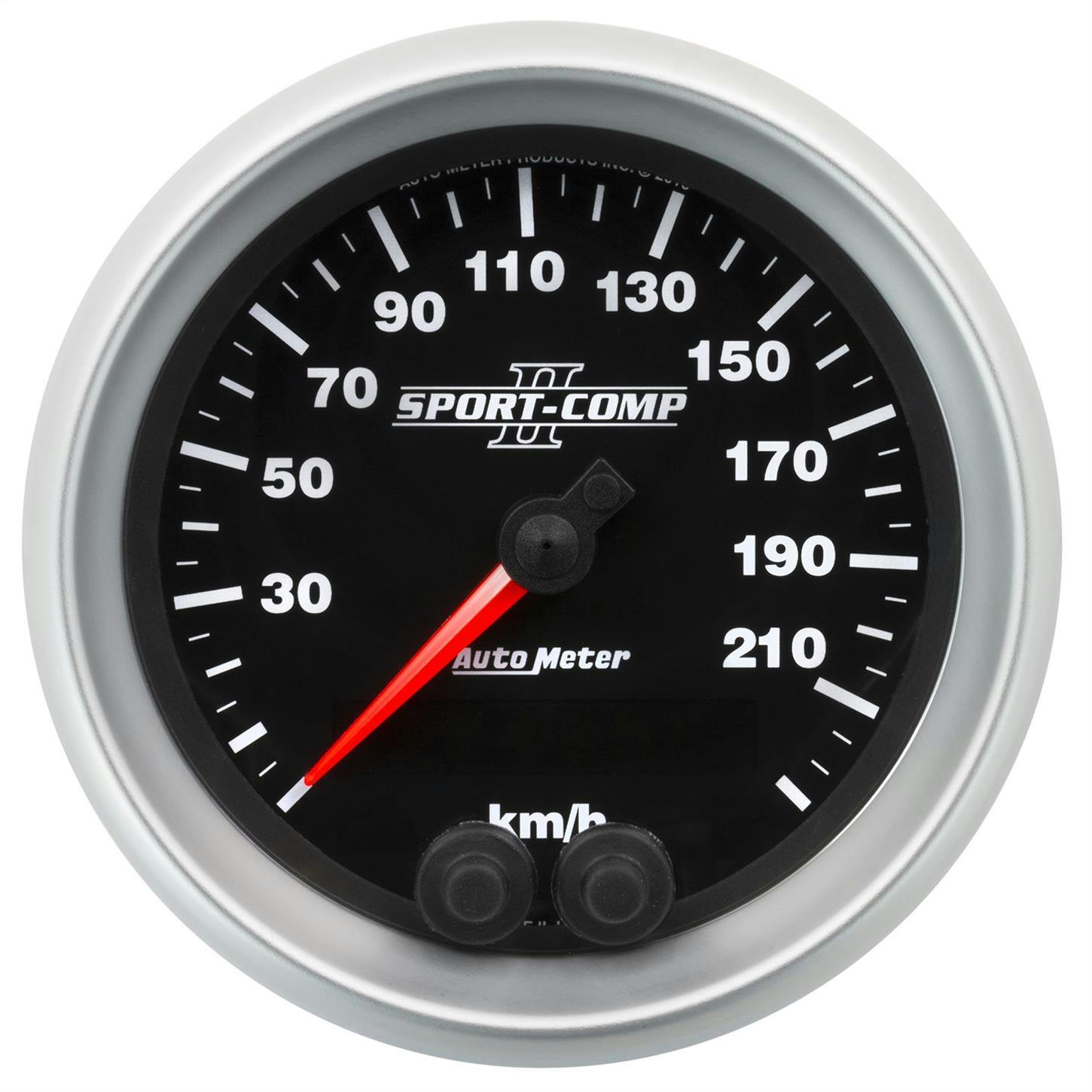 AutoMeter 3680-M Speedo Gauge, 3 3/8 Inch, 225KMH, GPS II