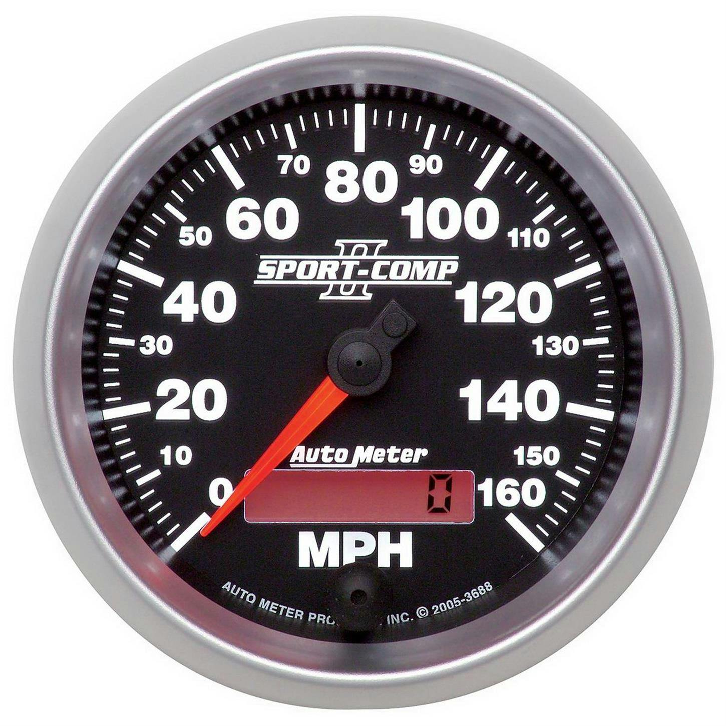 AutoMeter 3688 Speedo Gauge, 3 3/8 Inch, 160MPH, Electric II