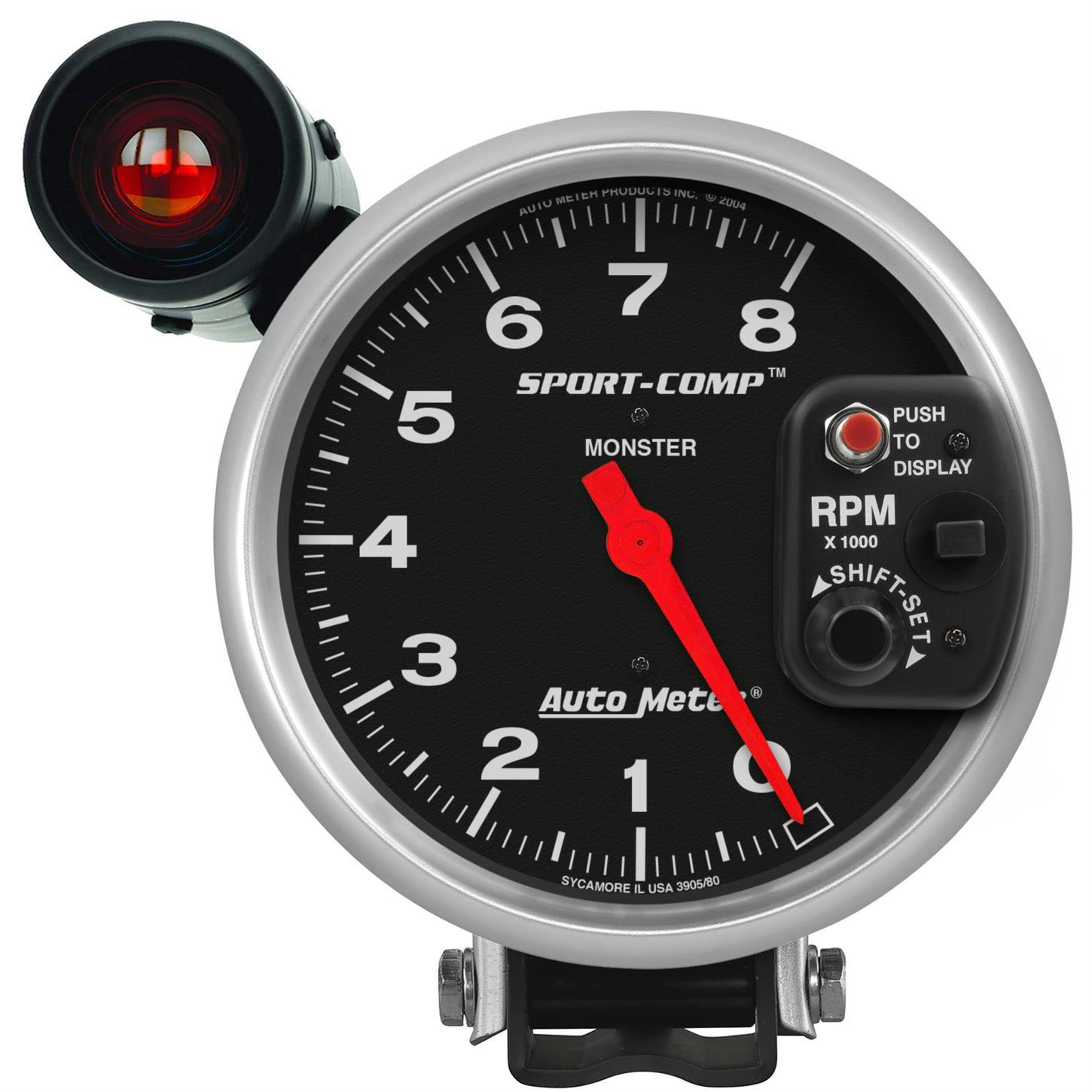 AutoMeter 3905 Sport-Comp Air-Core Pedestal Tach, 8k RPM, 5 Inch