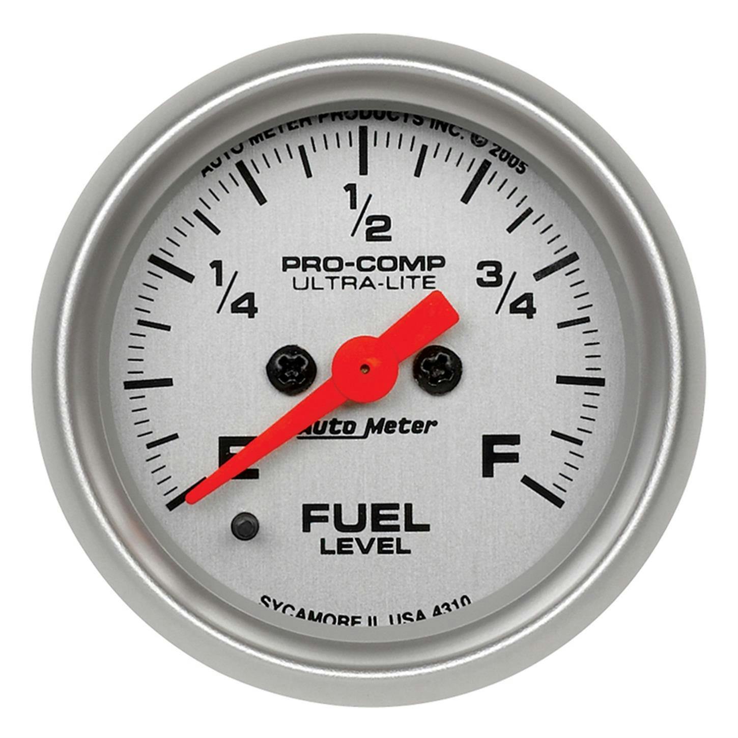 AutoMeter 4310 Fuel Level Gauge, 2 1/16 Inch, 0-280 Ohm