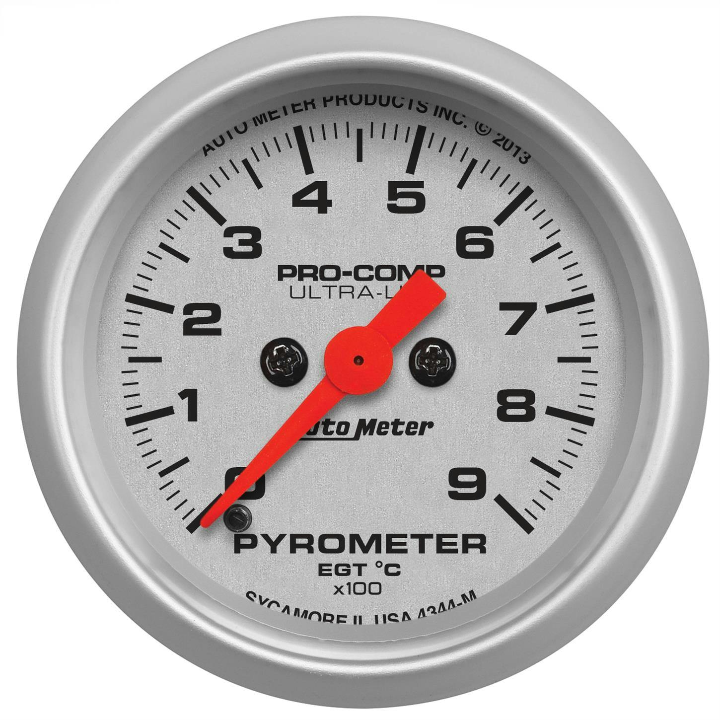AutoMeter 4344-M Pyrometer Gauge, 2 1/16 Inch, 900 Degrees C, UL