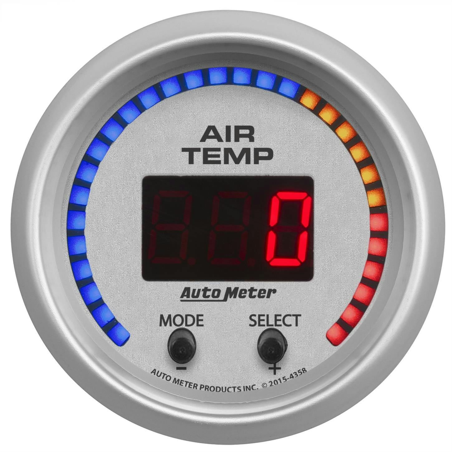 AutoMeter 4358 Air Temp Gauge, 2 1/16 Inch, 0-300 Deg., UL