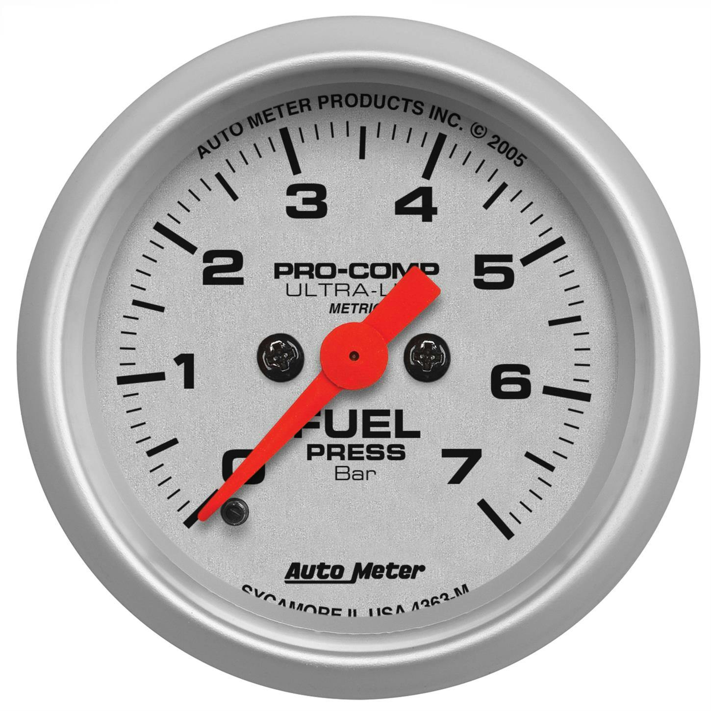 AutoMeter 4363-M Fuel Pressure Gauge, 2 1/16 Inch, 7Bar, Electric