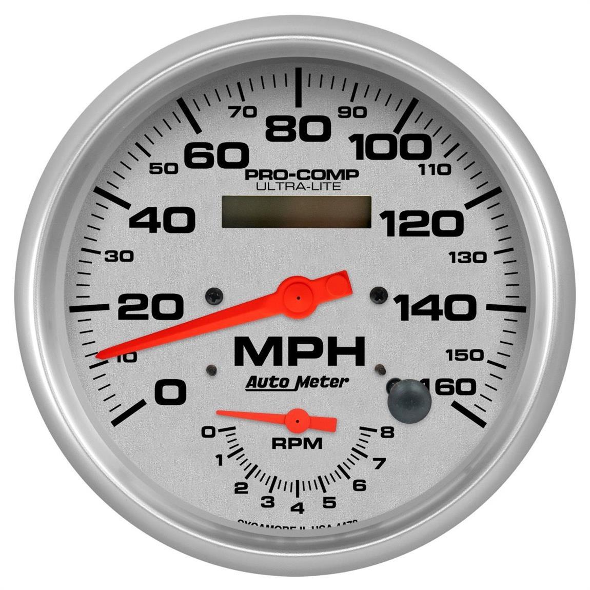 Autometer 4478 5 Inch Tachometer/Speedometer Combo, White