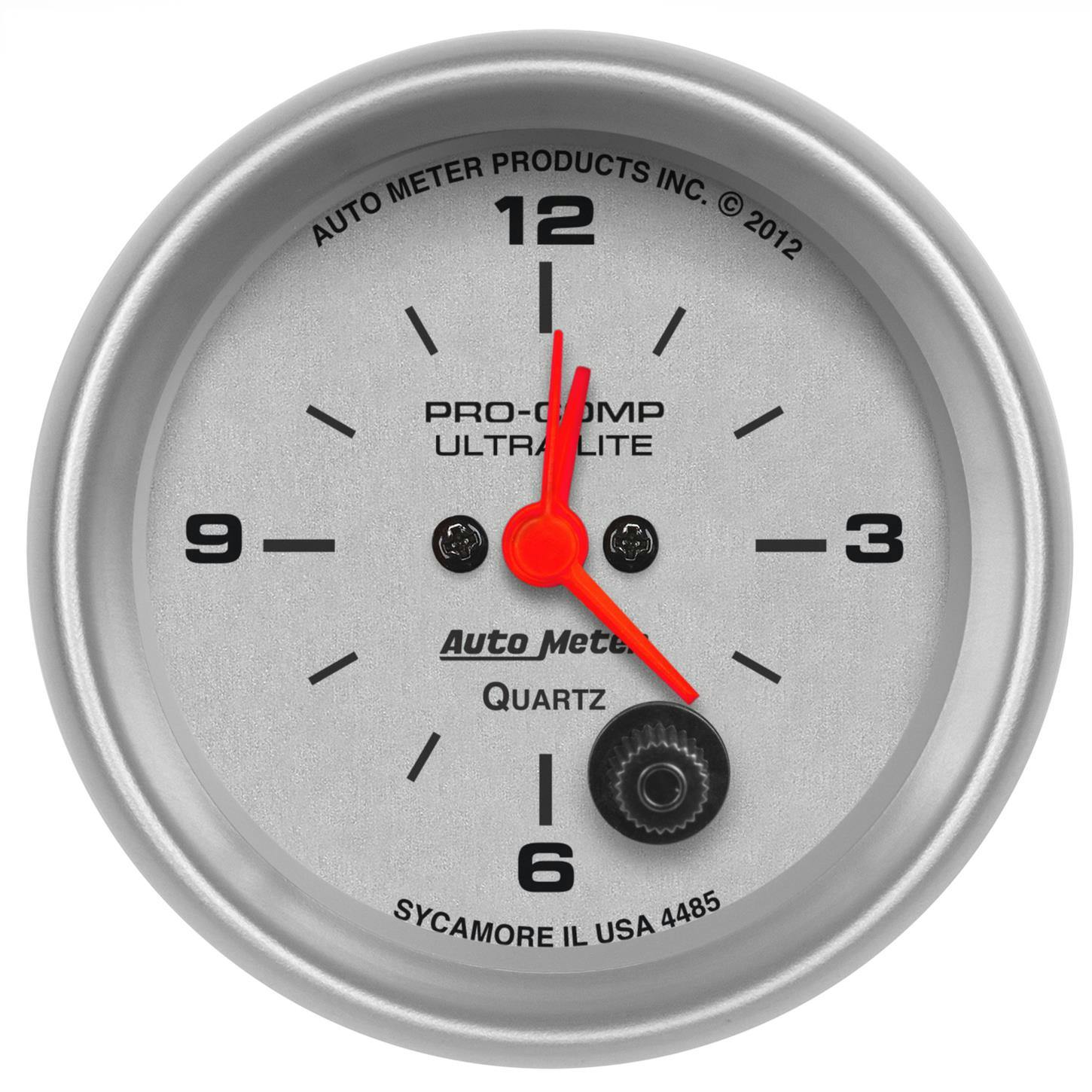 AutoMeter 4485 Ultra-Lite Quartz Clock Gauge, 2-5/8 Inch