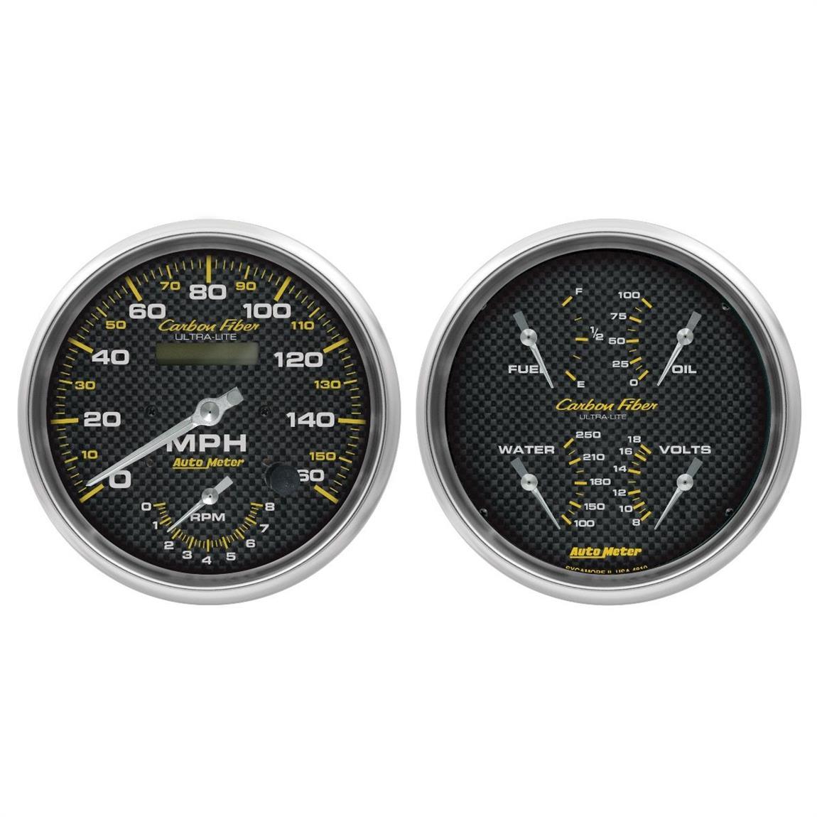 Autometer 4805 5 Inch Tachometer/Speedometer and Quad Gauge Kit