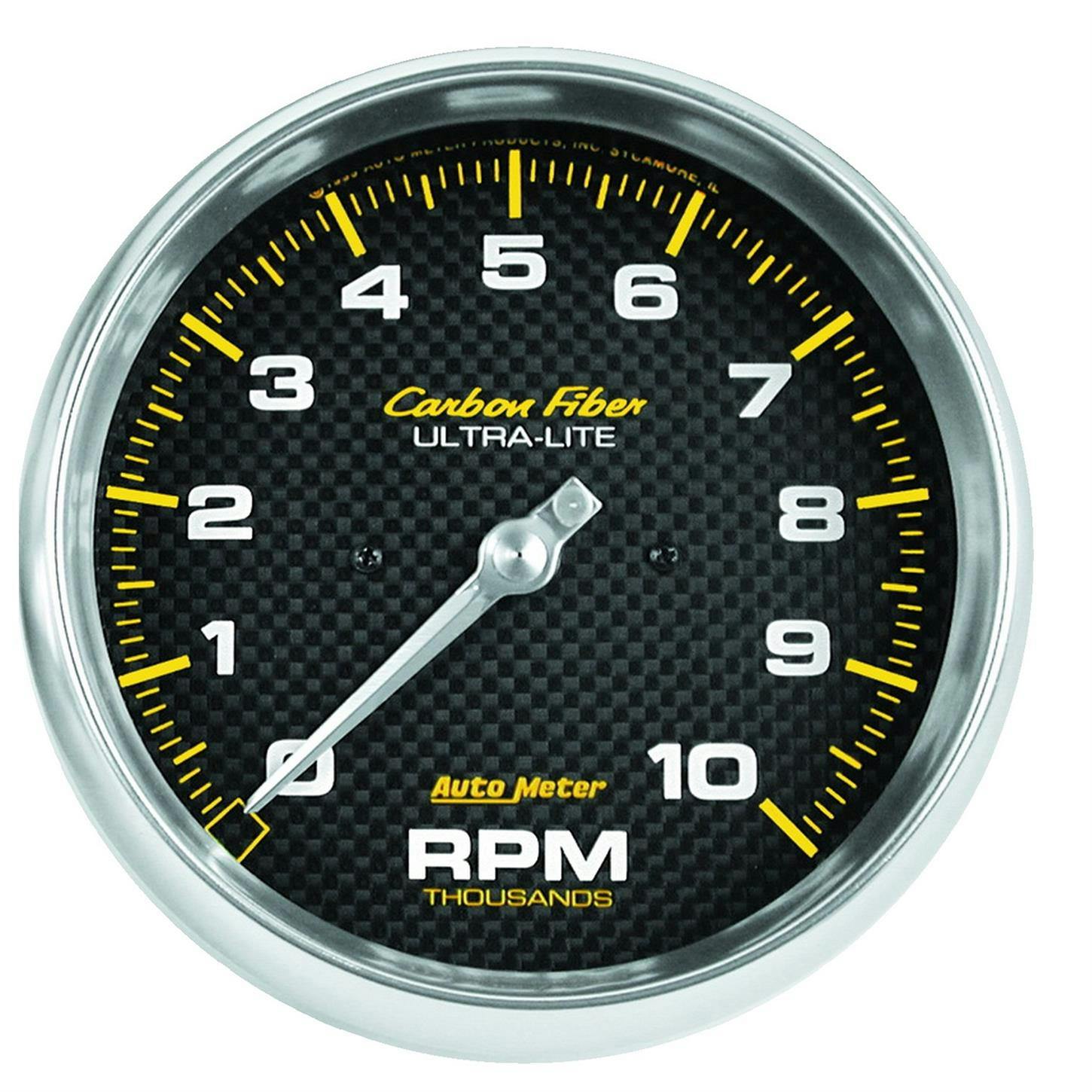 AutoMeter 4898 Carbon Fiber Air-Core In-Dash Tachometer Gauge