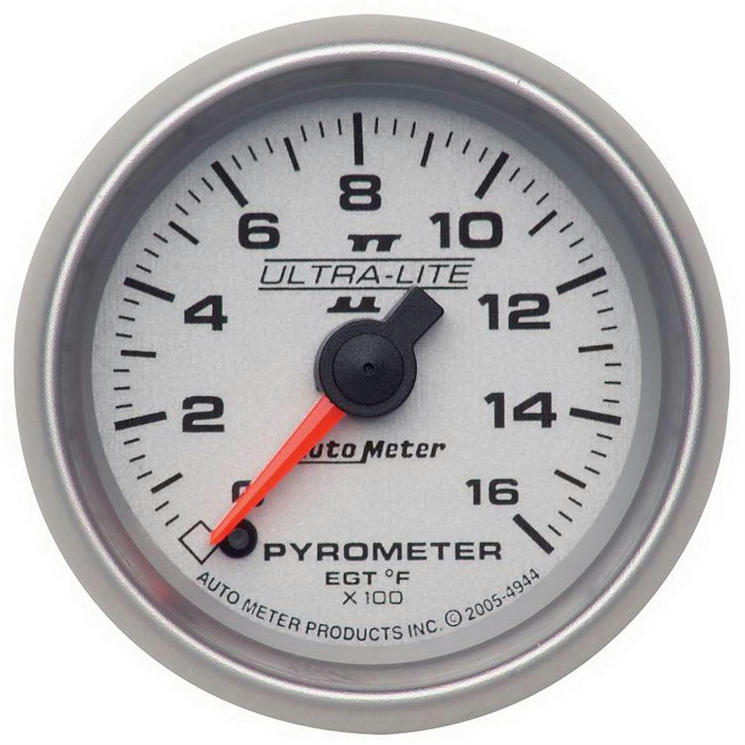 AutoMeter 4944 Pyrometer Gauge, 2 1/16 Inch, 1600 Deg., UL