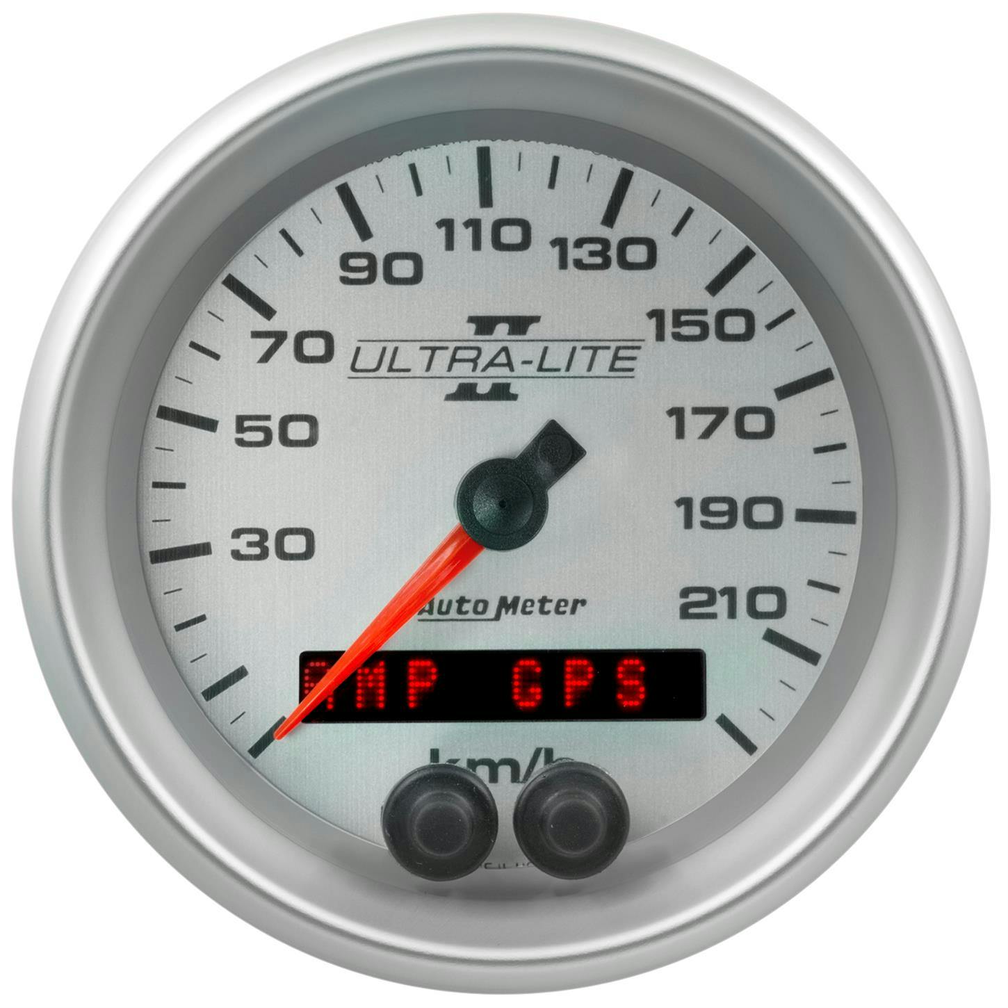 AutoMeter 4980-M Speedo Gauge, 3 3/8 Inch, 225KMH, GPS, UL II