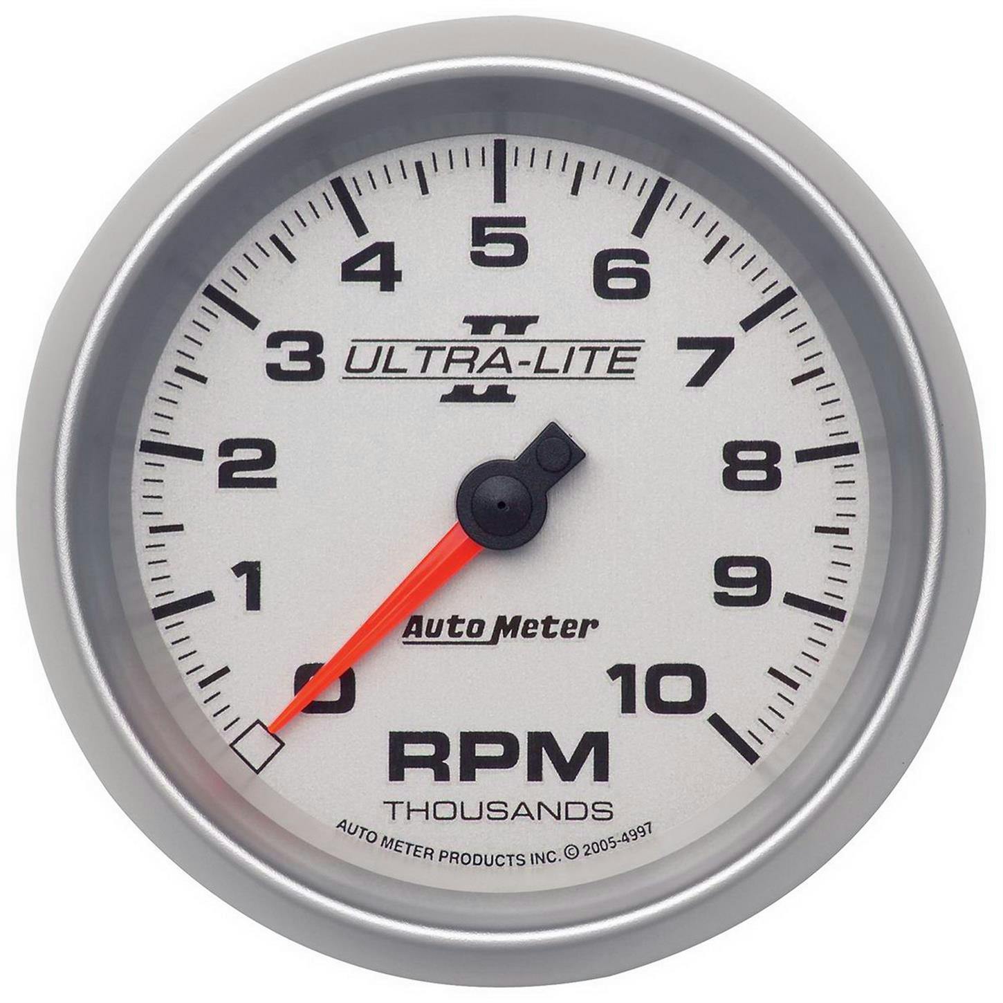 AutoMeter 4997 Ultra-Lite II Air-Core In-Dash Tach,10k,3-3/8 Inch