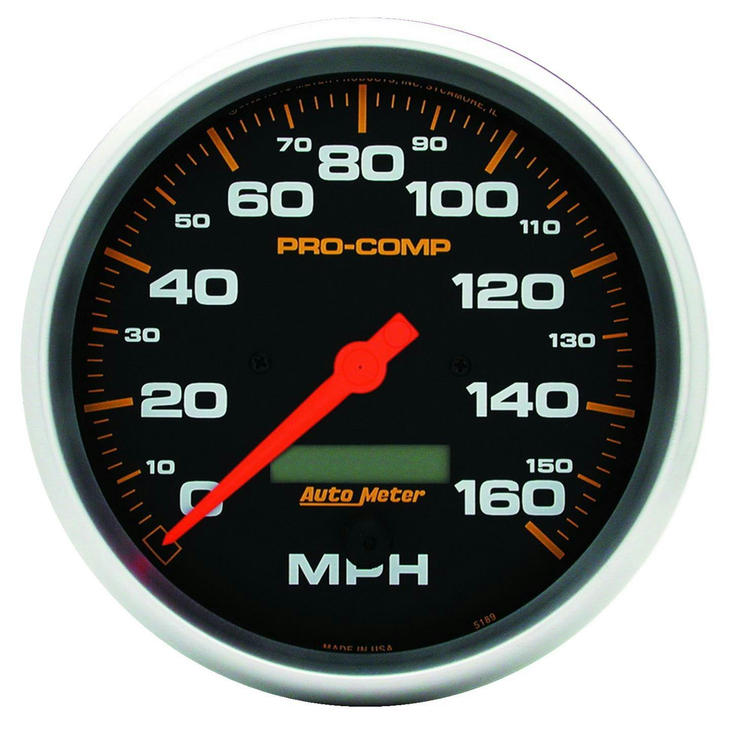 AutoMeter 5189 Speedo Gauge, 3 3/8 Inch, 160MPH, Pro-Comp