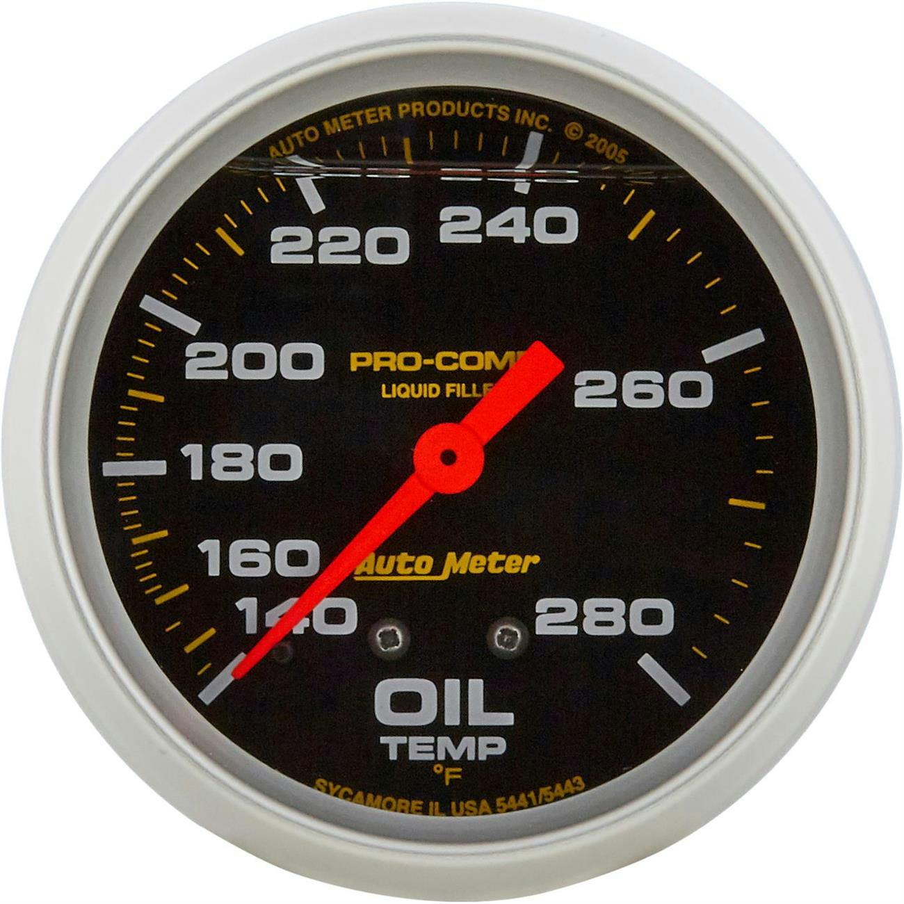 AutoMeter 5441 Pro-Comp Mechanical Oil Temperature Gauge, 2-5/8