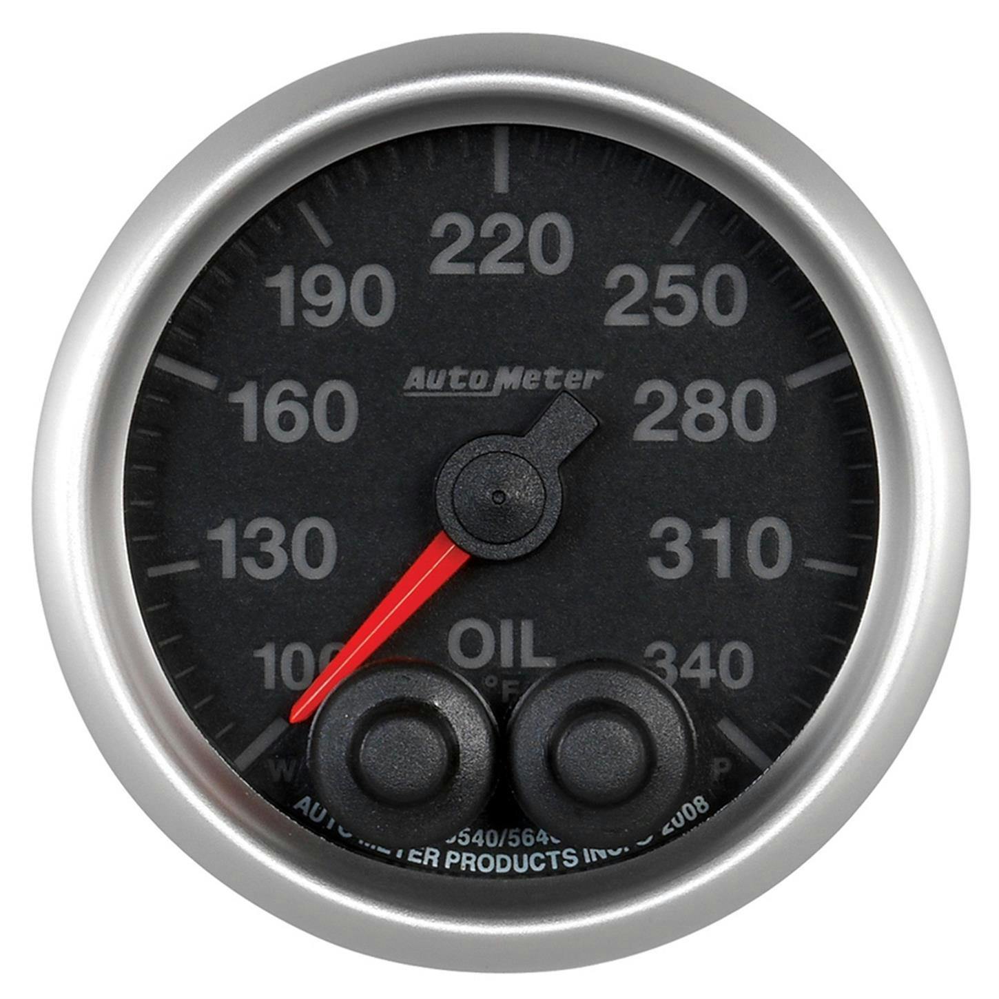 AutoMeter 5640 Oil Temp Gauge, 2 1/16 Inch, 340 Deg., Elite