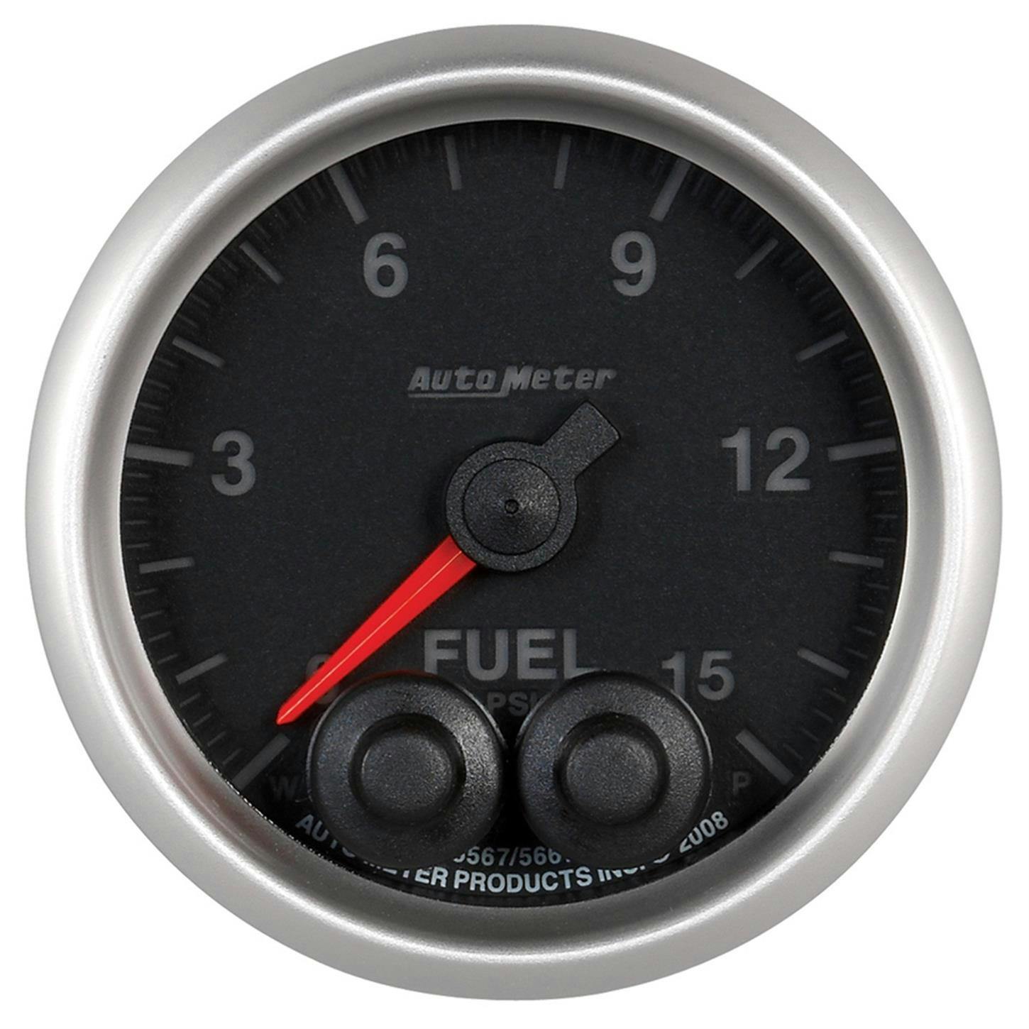 AutoMeter 5667-05702-A Gauge, Fuelp, 2 1/16 Inch, 15PSI, Elite