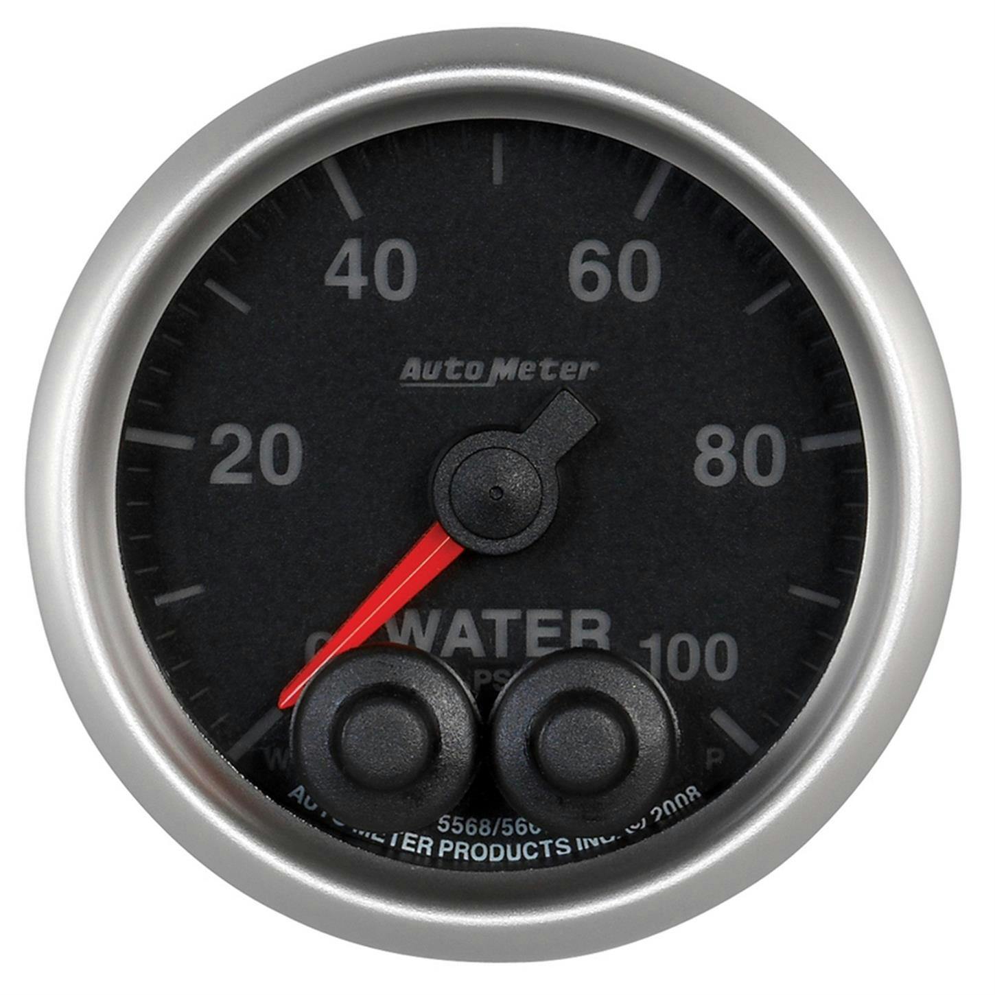 AutoMeter 5668-05702 Water Pressure Gauge, 2 1/16 Inch, 100PSI