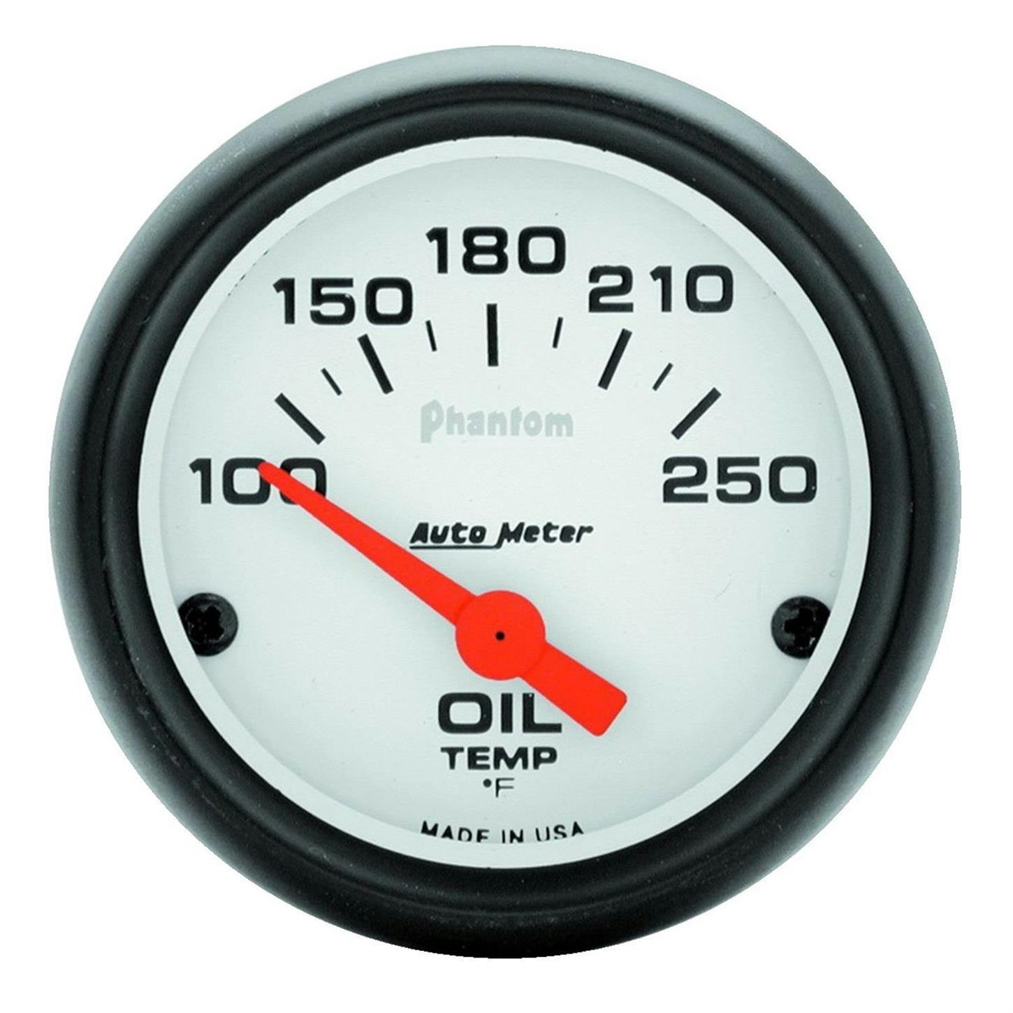 AutoMeter 5747 Phantom Air-Core Electric Oil Temp Gauge, 2-1/16