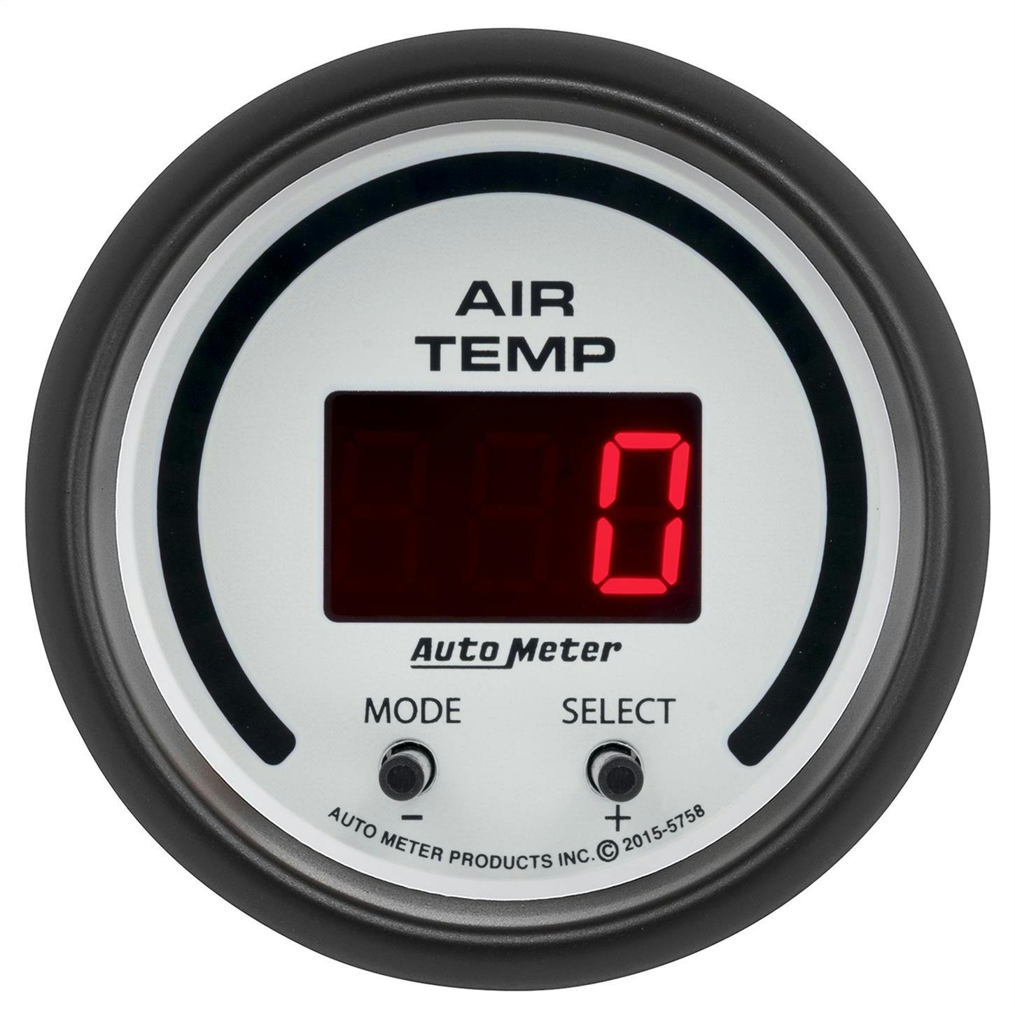 AutoMeter 5758 Air Temp Gauge, 2 1/16 Inch, 0-300 Deg., Phantom