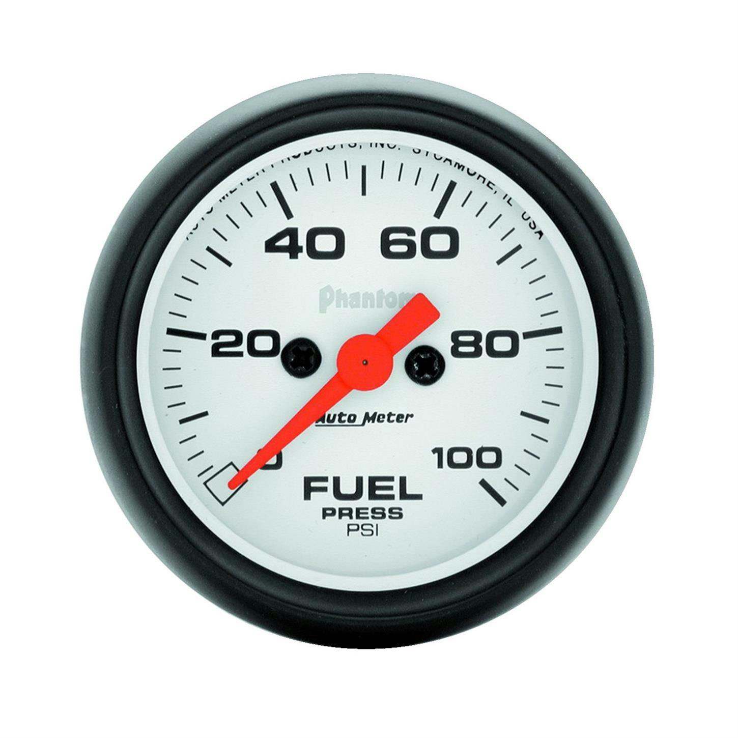 AutoMeter 5763 Fuel Pressure Gauge, 2 1/16 Inch, 100PSI, Phantom