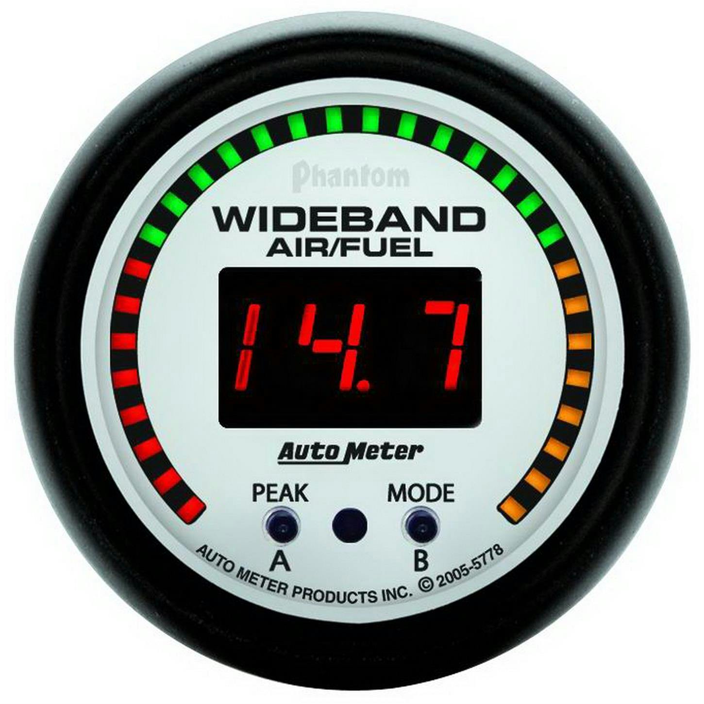 AutoMeter 5778 Phantom Digital Wideband Air/Fuel Ratio (AFR)Gauge