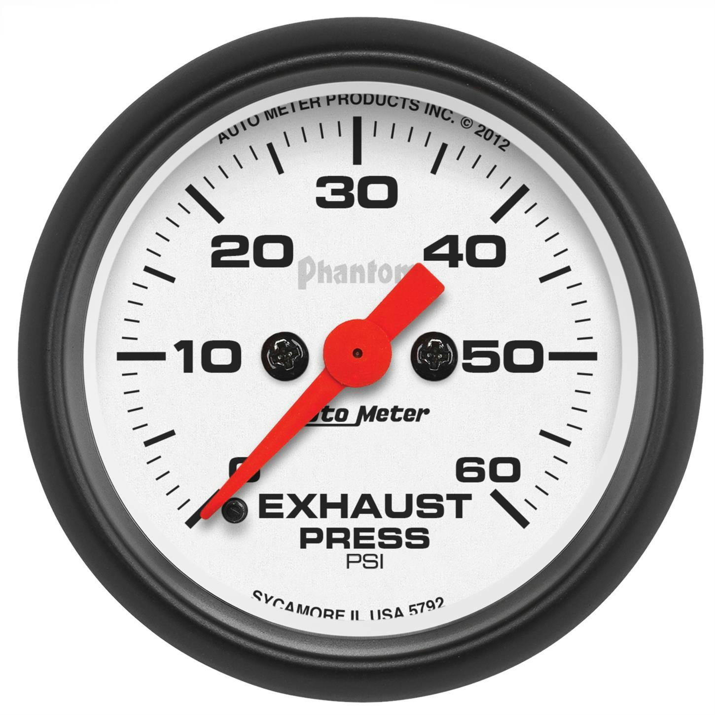 AutoMeter 5792 Exhaust Pressure Gauge, 2 1/16 Inch, 60PSI