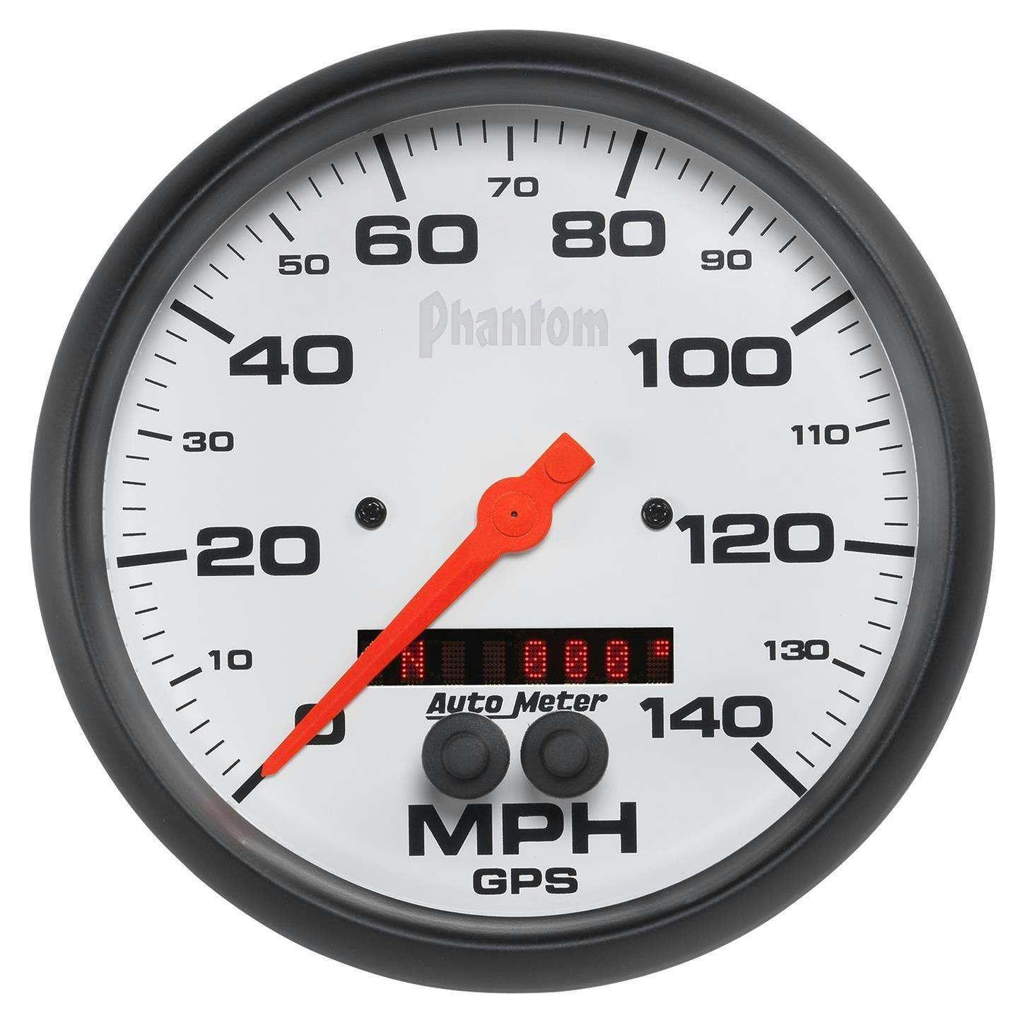 AutoMeter 5881 Phantom Air-Core GPS Speedometer, 140 MPH, 5 Inch