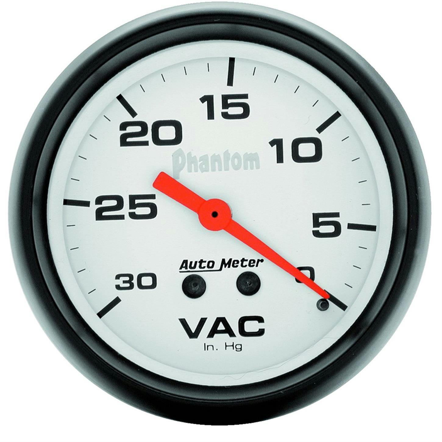 AutoMeter 5884 Phantom Mechanical Vacuum Gauge, 2-5/8 Inch