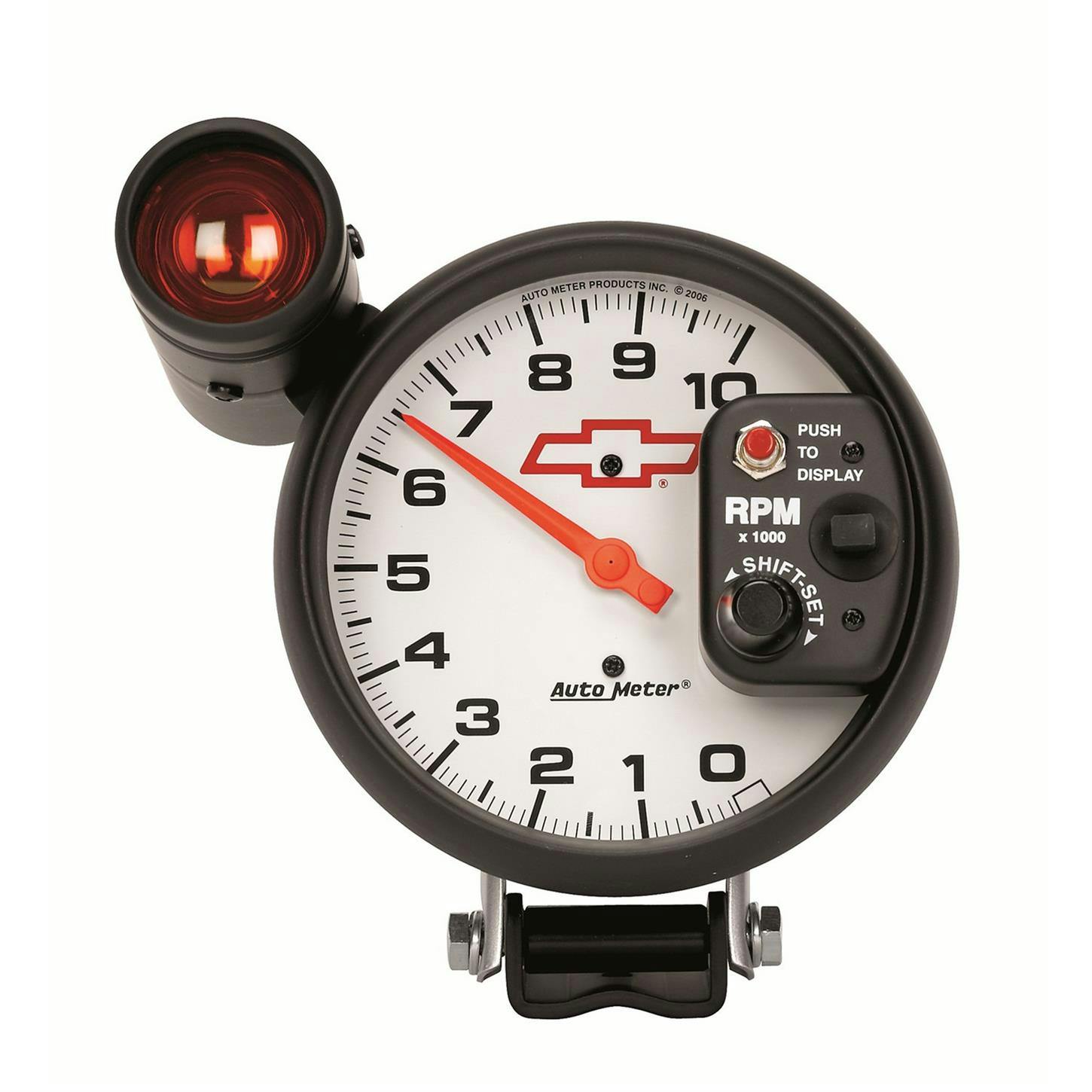 AutoMeter 5899-00406 Tach Gauge, 5 Inch, 10K RPM, Shift-Lite, Wht