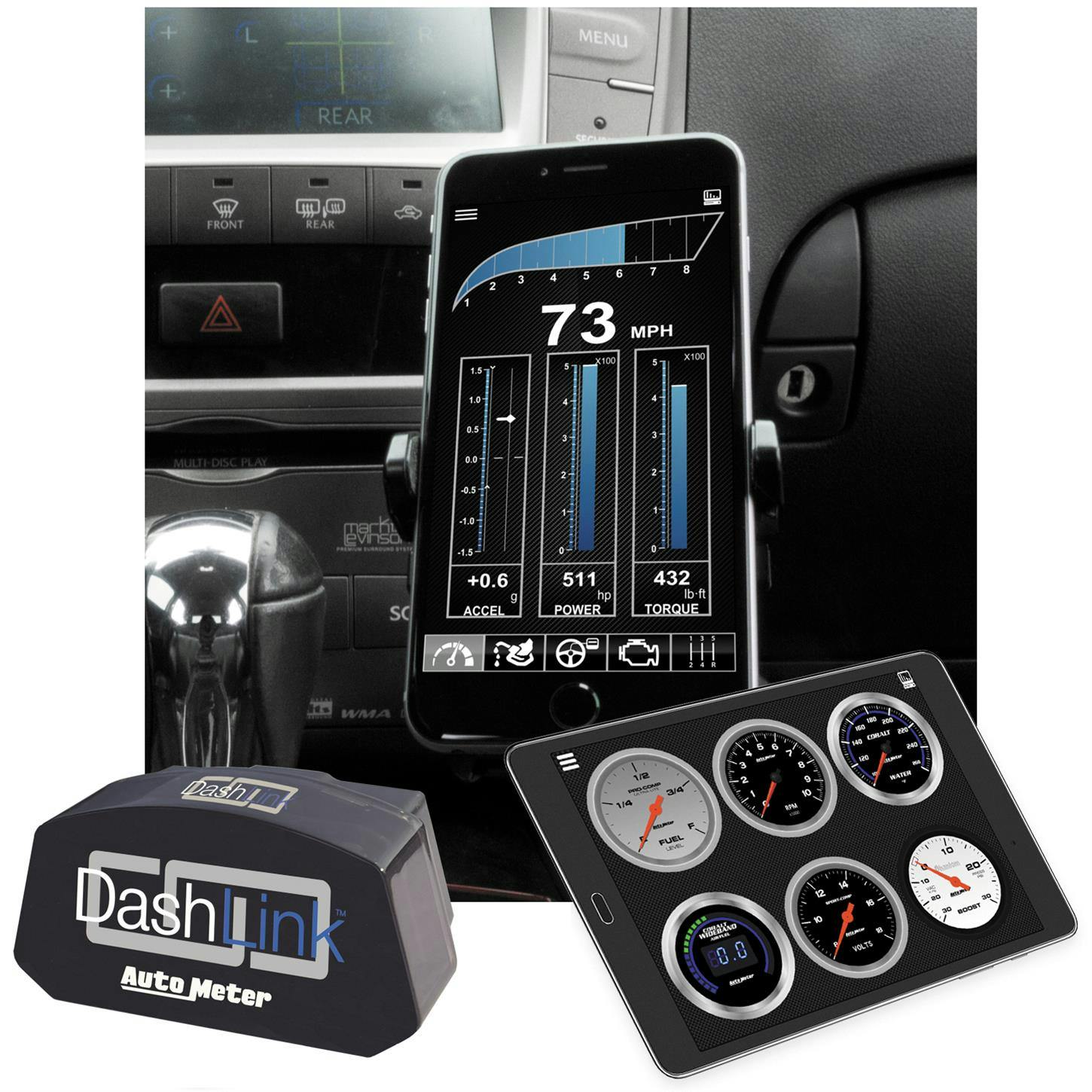 Auto Meter 6036 OBD-II Wireless Data Module, Bluetooth Dashlink