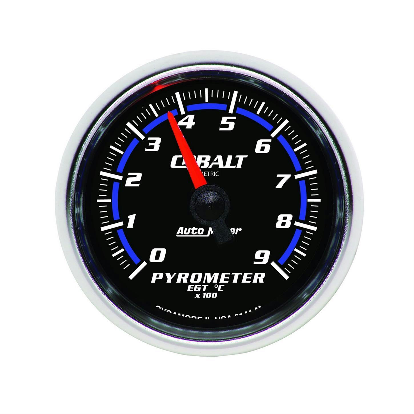 AutoMeter 6144-M Pyrometer Gauge, 2 1/16 Inch, 900 Deg. C, Cobalt
