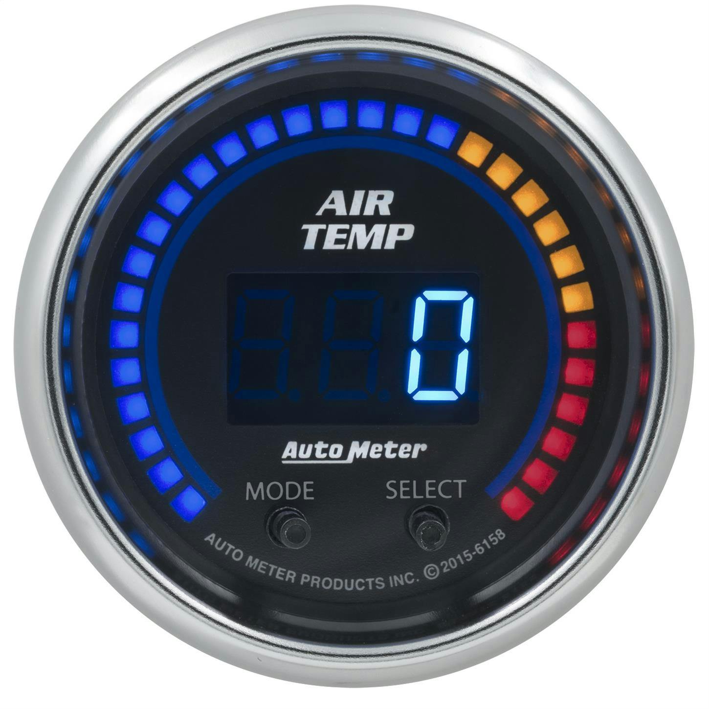 AutoMeter 6158 Air Temp Gauge, 2 1/16 Inch, 0-300 Deg., Cobalt