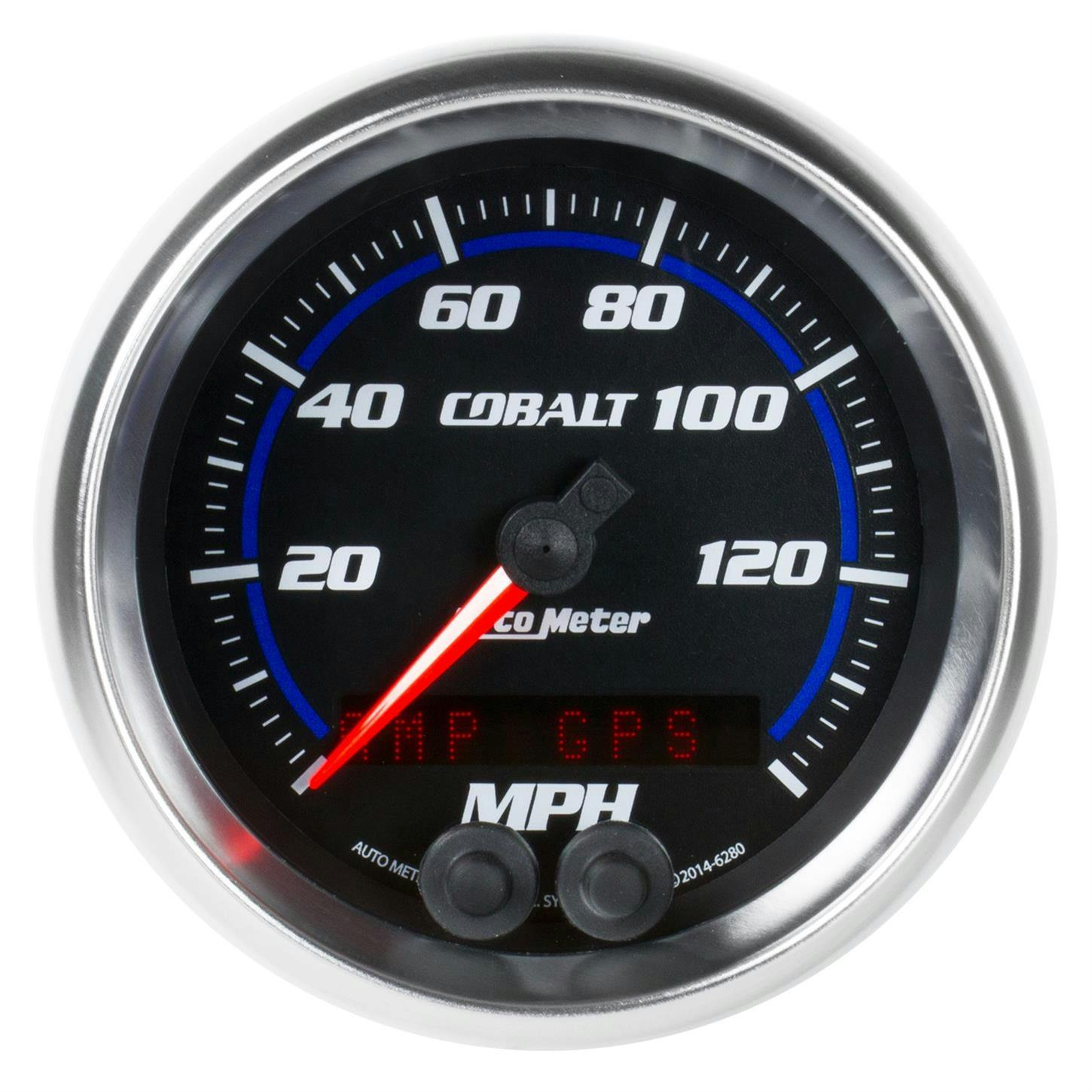 AutoMeter 6280 Speedo Gauge, 3 3/8 Inch, 140MPH, GPS, Cobalt