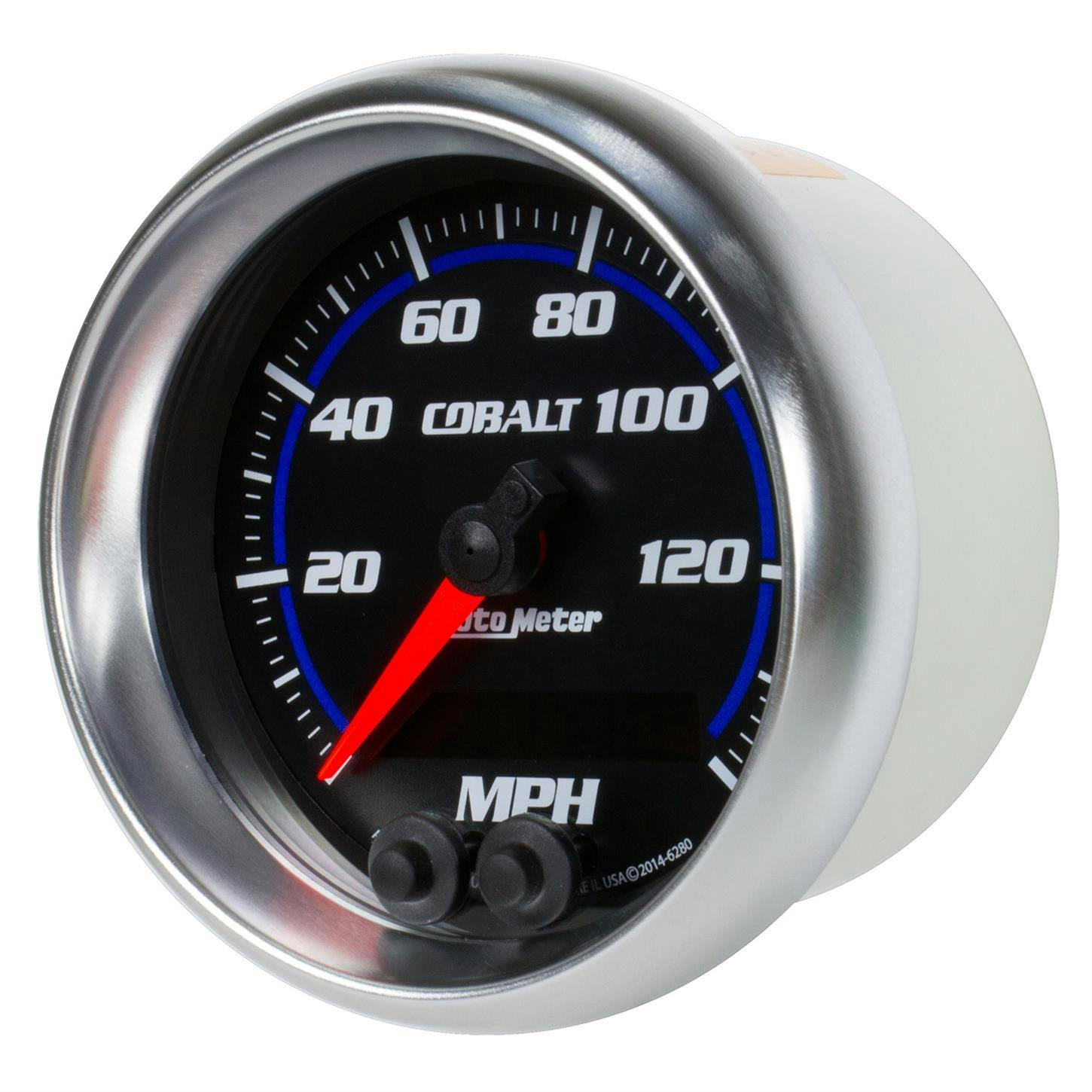 AutoMeter 6280 Speedo Gauge, 3 3/8 Inch, 140MPH, GPS, Cobalt