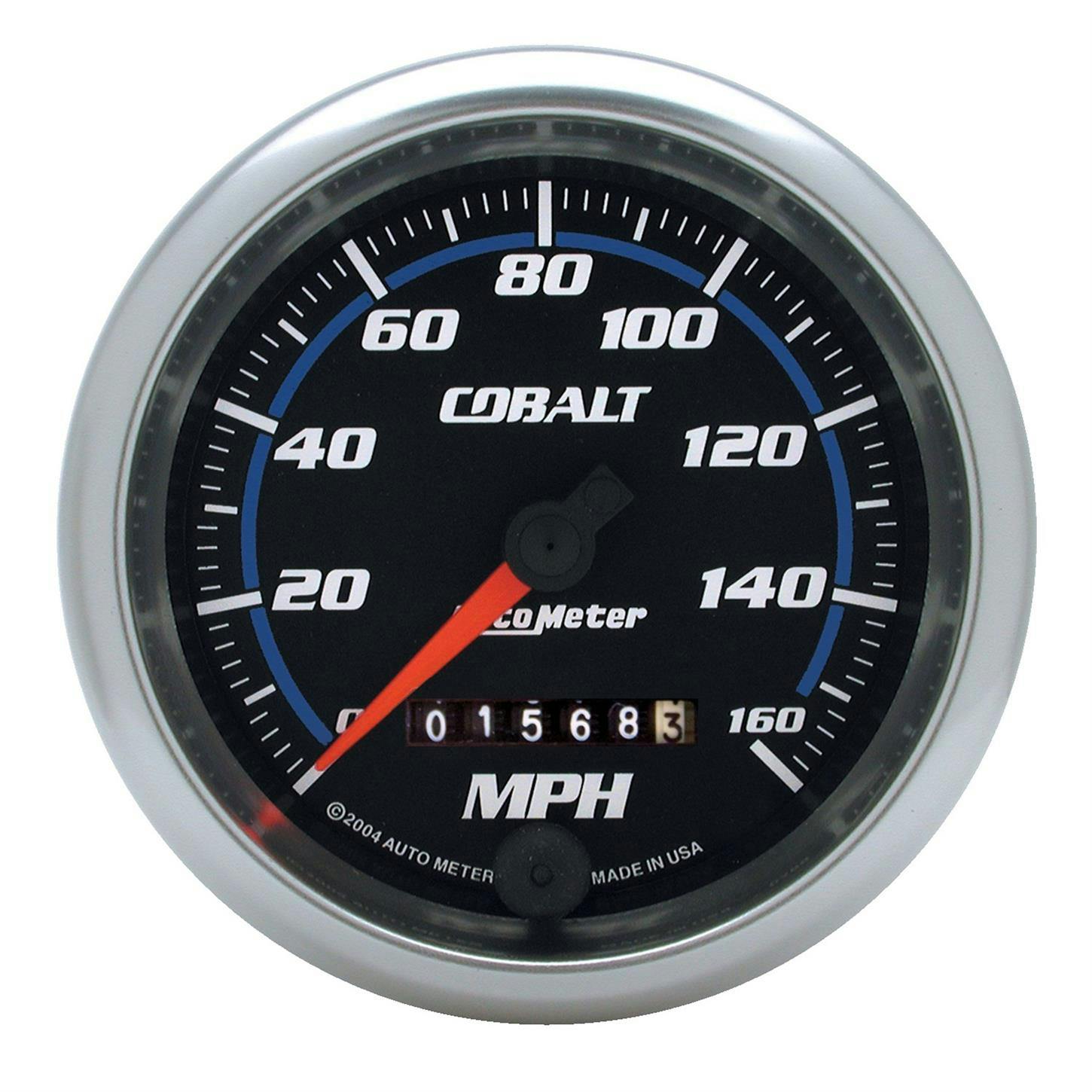 AutoMeter 6293 Speedo Gauge, 3 3/8 Inch, 160MPH, Mech., Cobalt