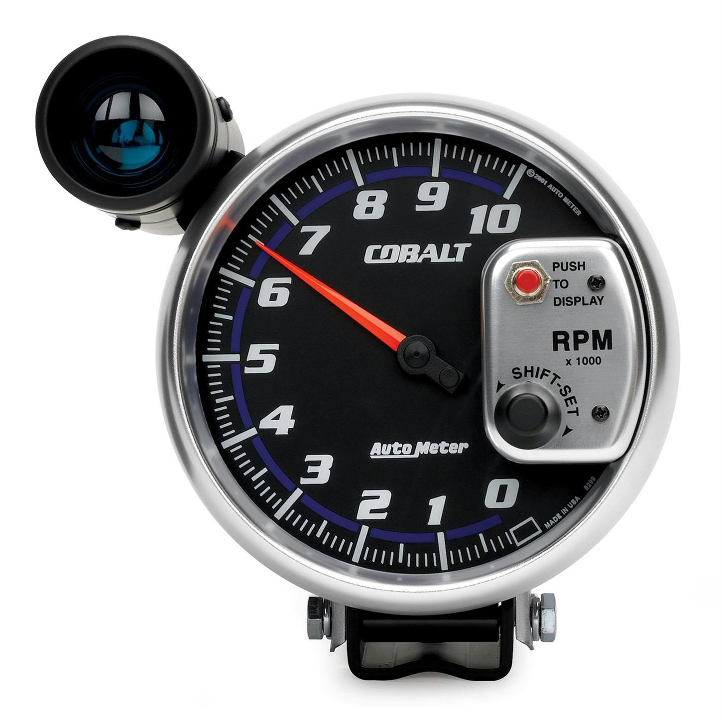 AutoMeter 6299 Cobalt Air-Core Pedestal Tachometer Gauge, 5 Inch