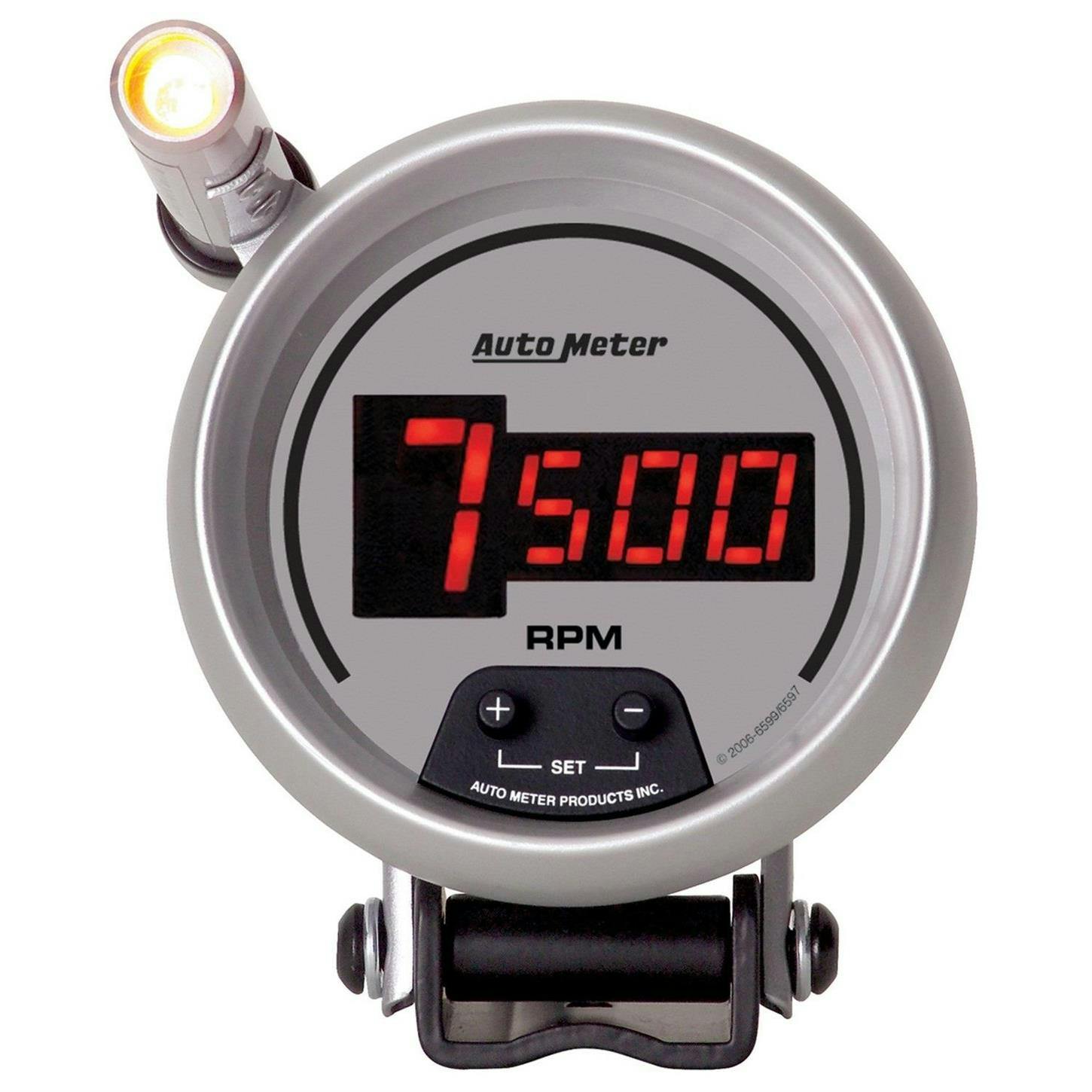 AutoMeter 6599 Tach Gauge, 3 3/4 Inch, 10K RPM, Digital, Silver