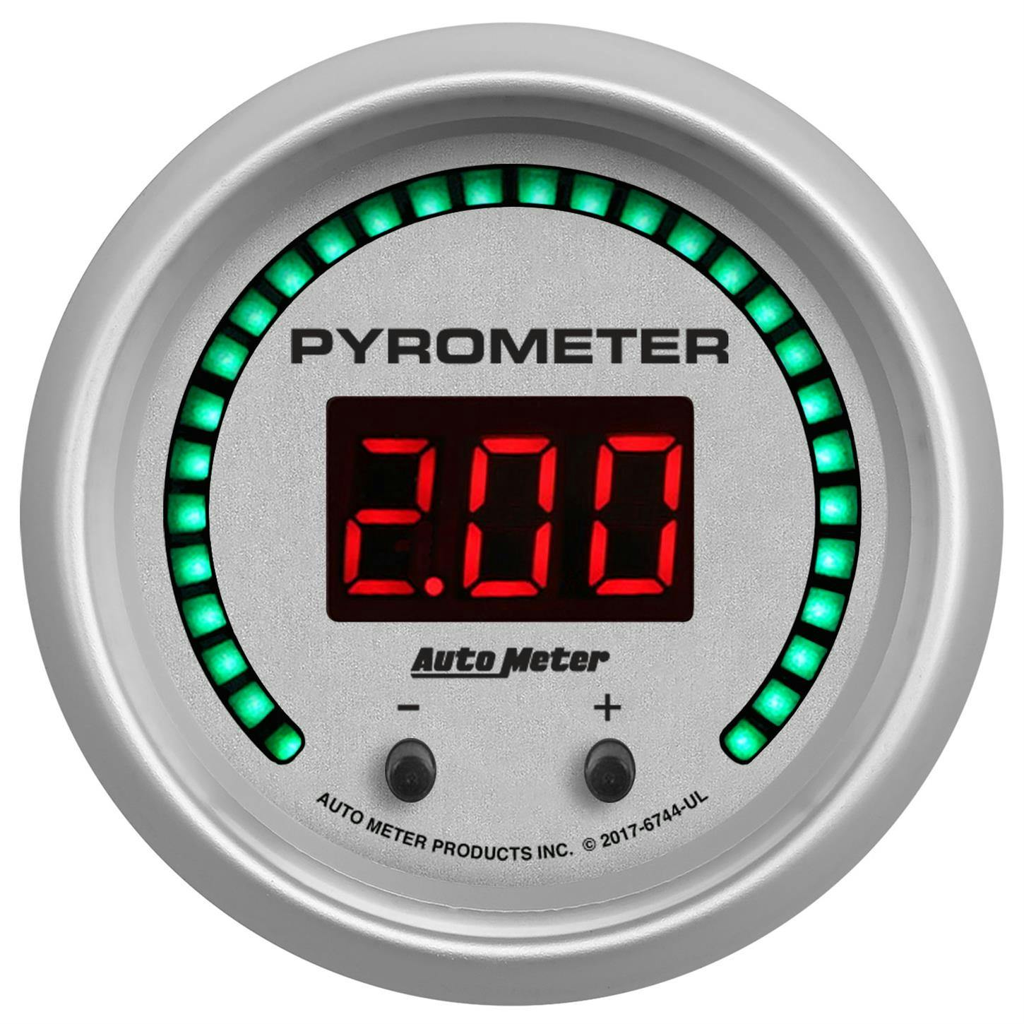AutoMeter 6744-UL Pyrometer Gauge, 2 1/16 Inch, Ultra-Lite Elite