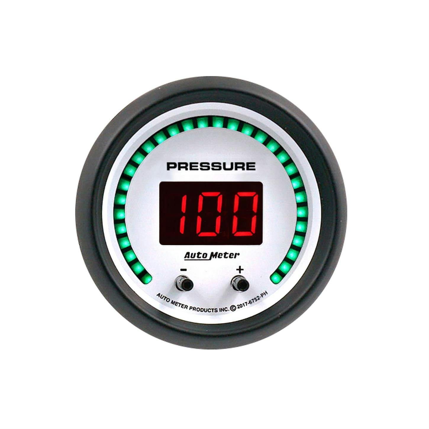 AutoMeter 6752-PH Pressure Gauge, 2 1/16 Inch, Phantom Digital