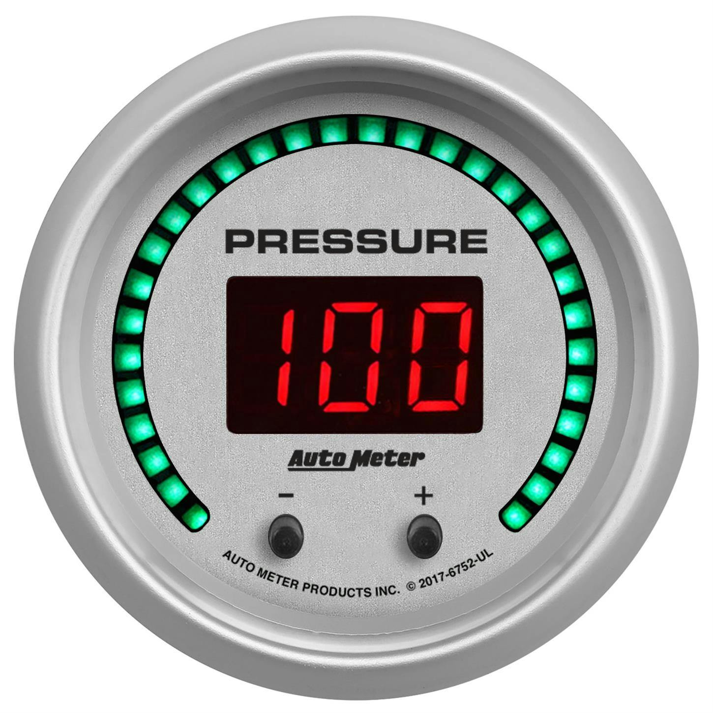 AutoMeter 6752-UL Pressure Gauge, 2 1/16 Inch, Ultra-Lite Digital