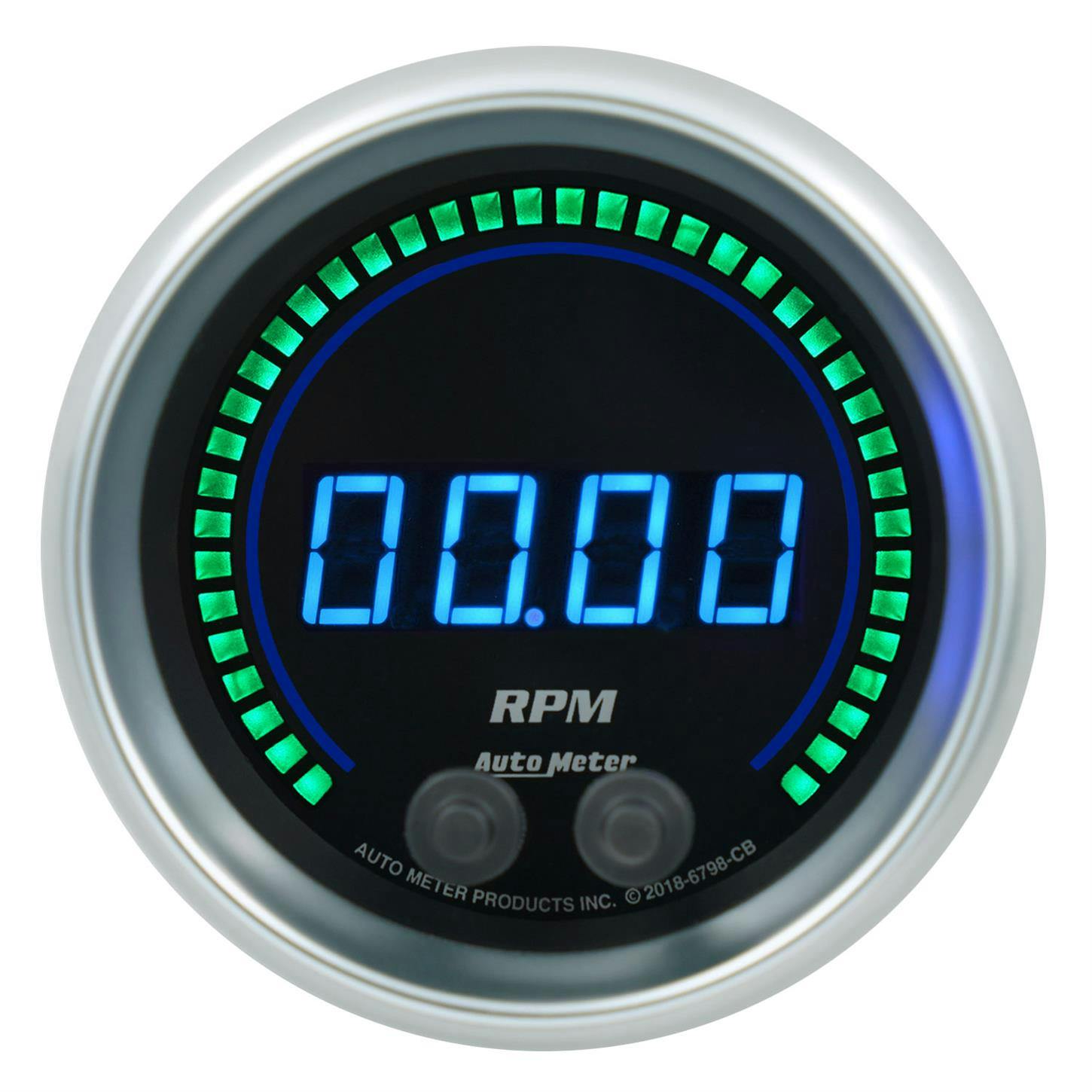 AutoMeter 6798-CB Tach Gauge 3 3/8 Inch, 10K RPM, In-Dash, Cobalt