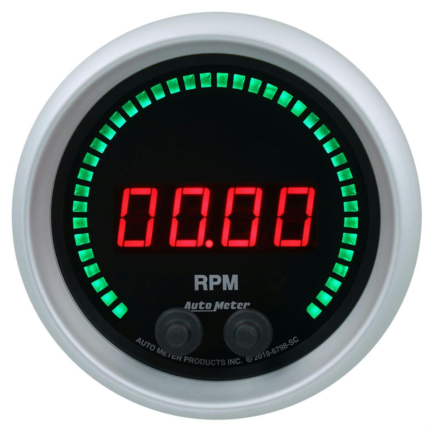 AutoMeter 6798-SC Tach Gauge, 3 3/8 Inch, 10K RPM, Elite Digital