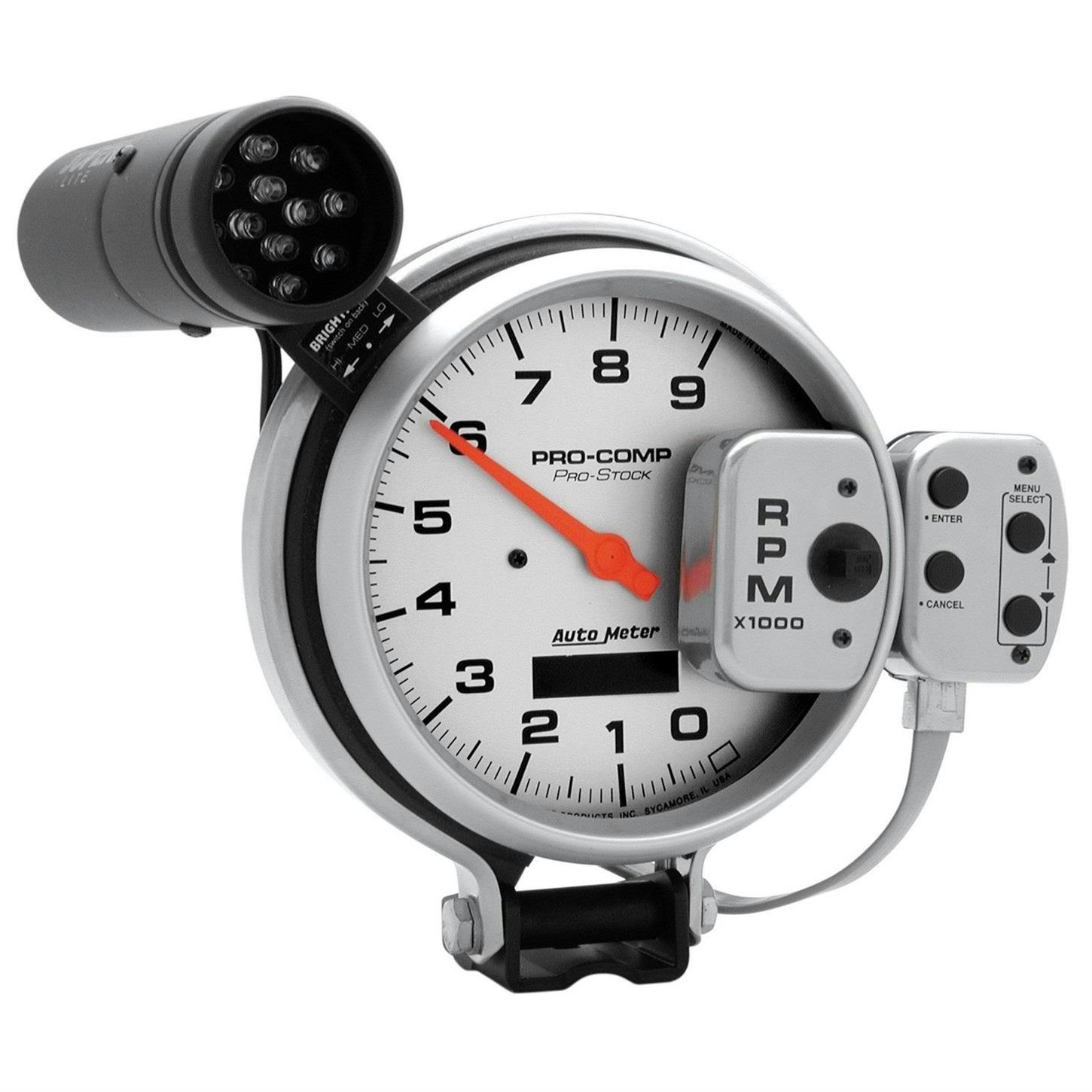AutoMeter 6832 Tach Gauge 5 Inch, 9K RPM, Peak Memory, Ultra-Lite