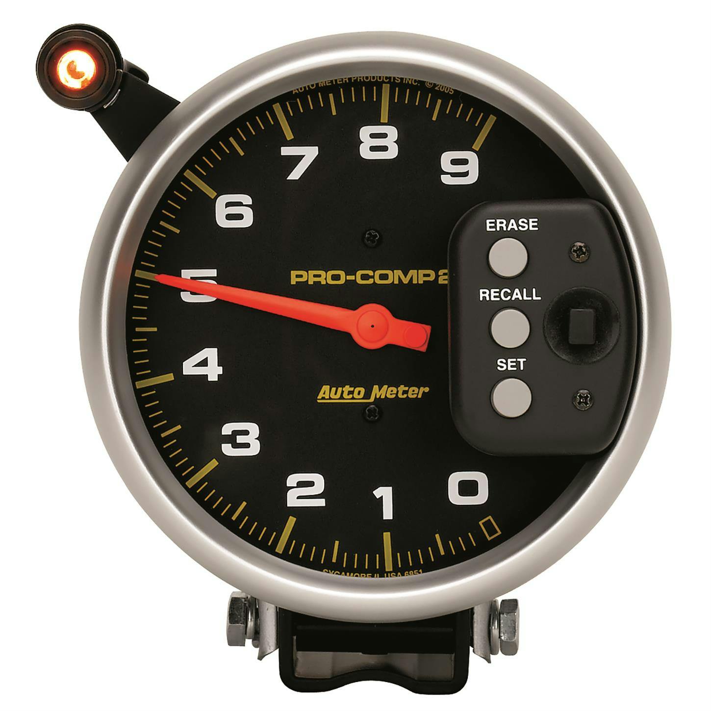 AutoMeter 6851 Tach Gauge, 5 Inch, 9K RPM, Quick Lite, Pro-Comp