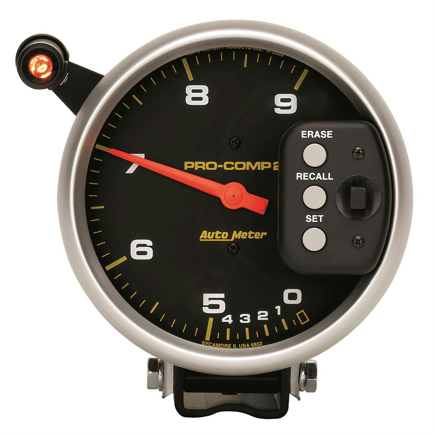 AutoMeter 6852 Tach Gauge 5 Inch, 9K RPM, Quick Lite And Peak Mem