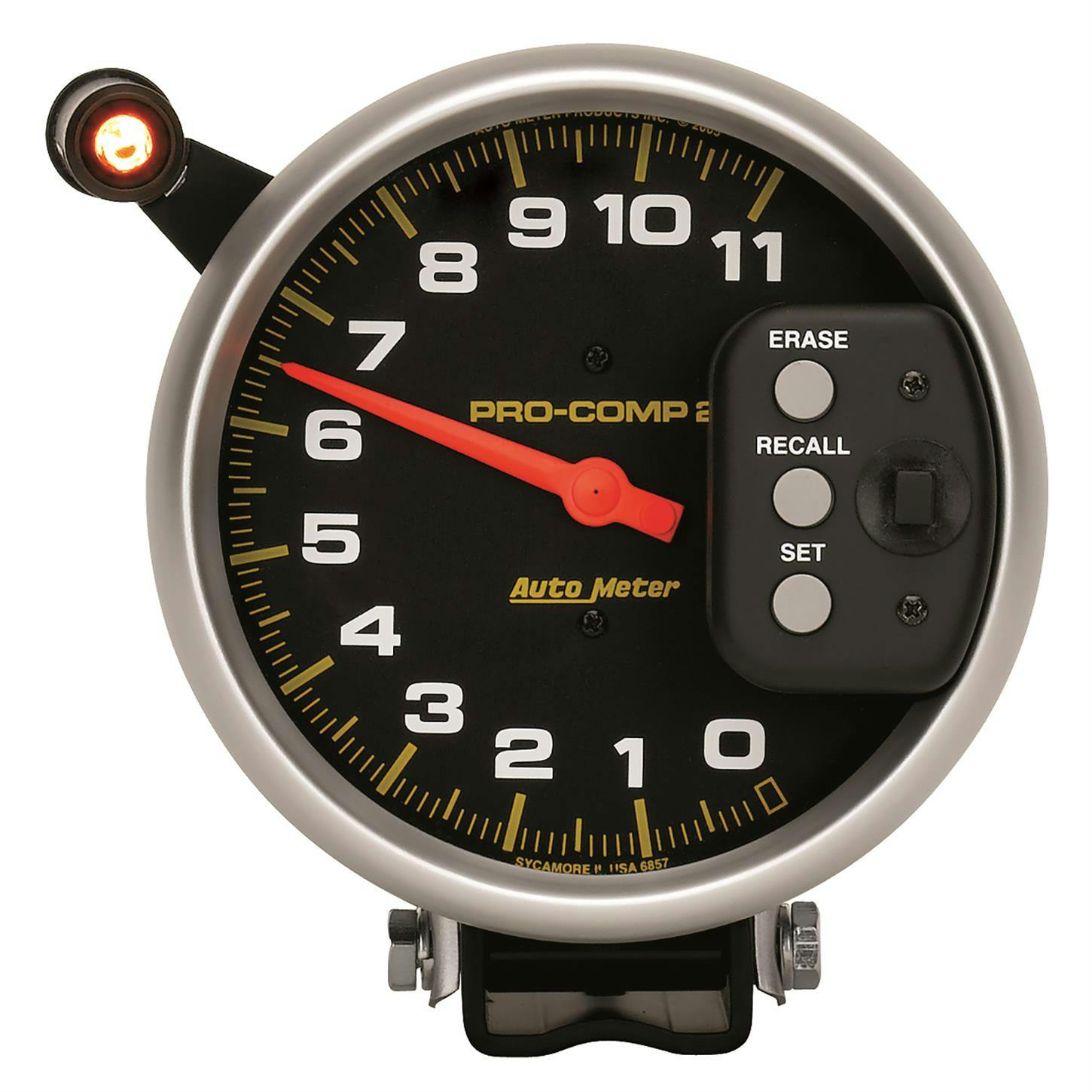 AutoMeter 6857 Tach Gauge, 5 Inch, 11K RPM, Quick Lite, Pro-Comp