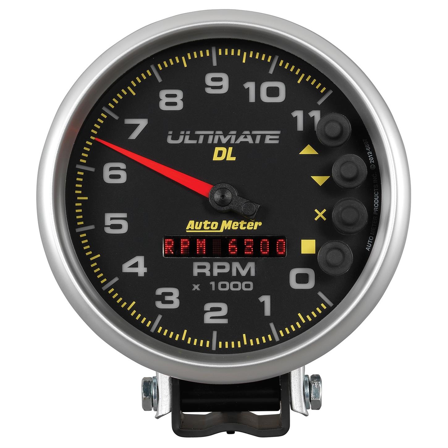 AutoMeter 6897 Tach Gauge, 5 Inch, 11K RPM, Datalogging, Black