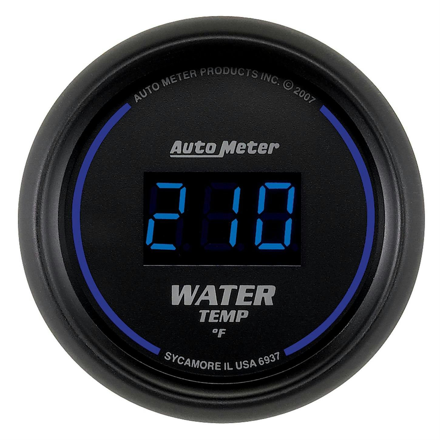 AutoMeter 6937 Cobalt Digital Water Temperature Gauge,2-1/16 Inch