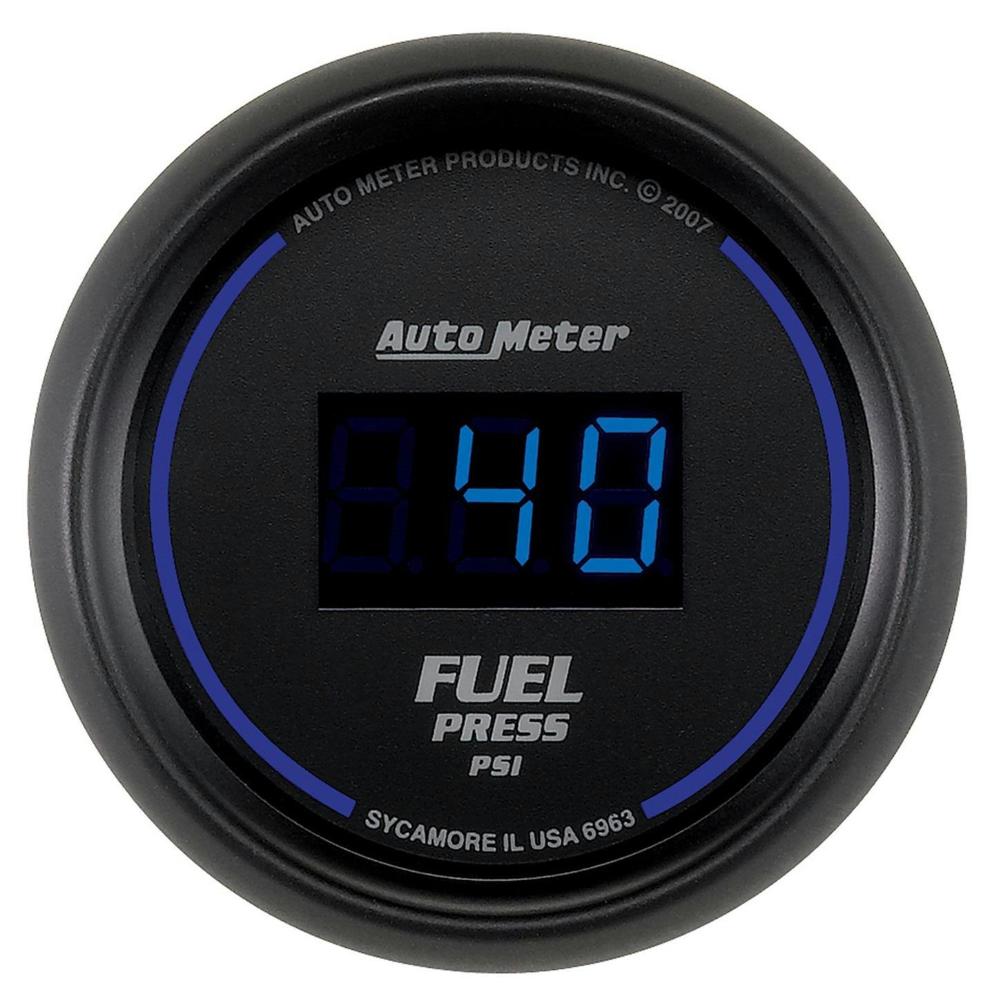 AutoMeter 6963 Fuel Pressure Gauge, 2 1/16 Inch, 100PSI, Black