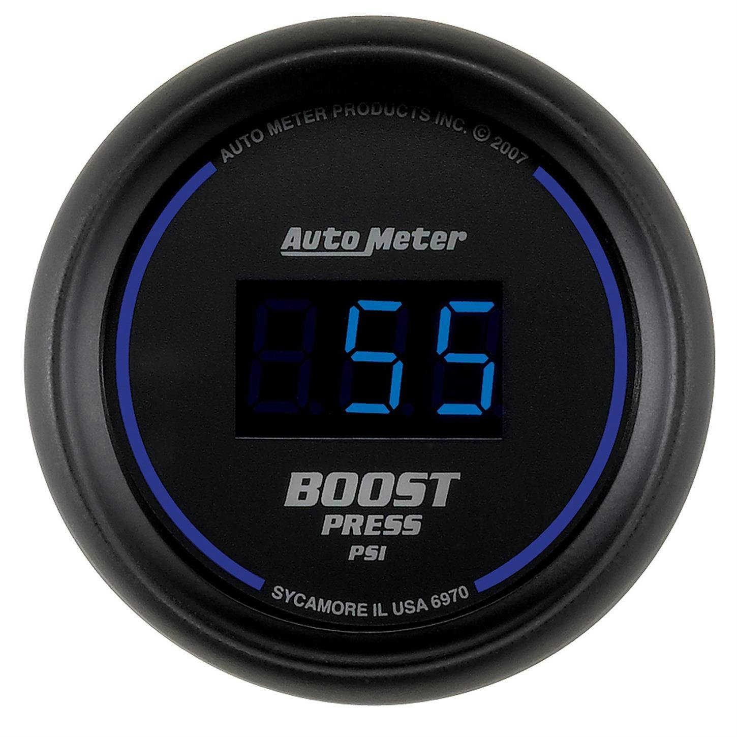 AutoMeter 6970 Cobalt Digital Boost Gauge, 2-1/16 Inch, 60 PSI