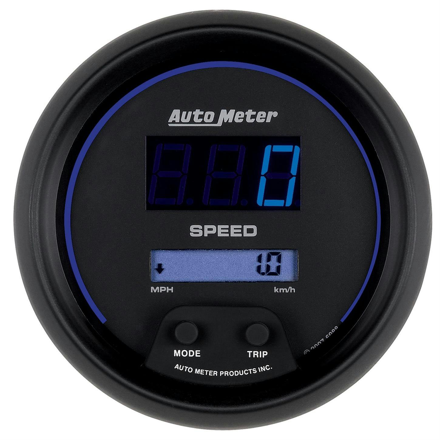 AutoMeter 6988 Speedo Gauge, 3 3/8 Inch, 260MPH, Black